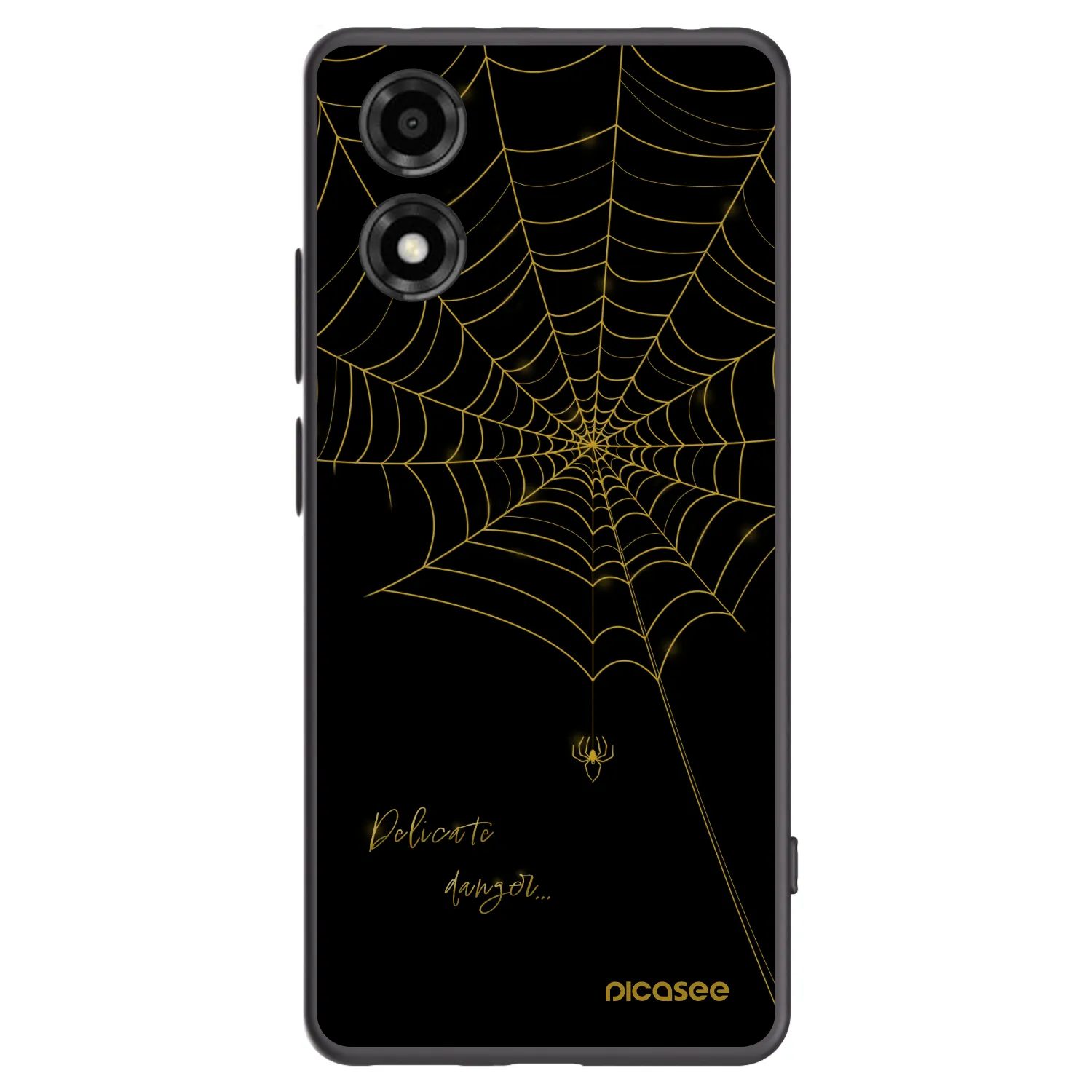 Picasee silikonski črni ovitek za Motorola Moto E14 - Delicate danger