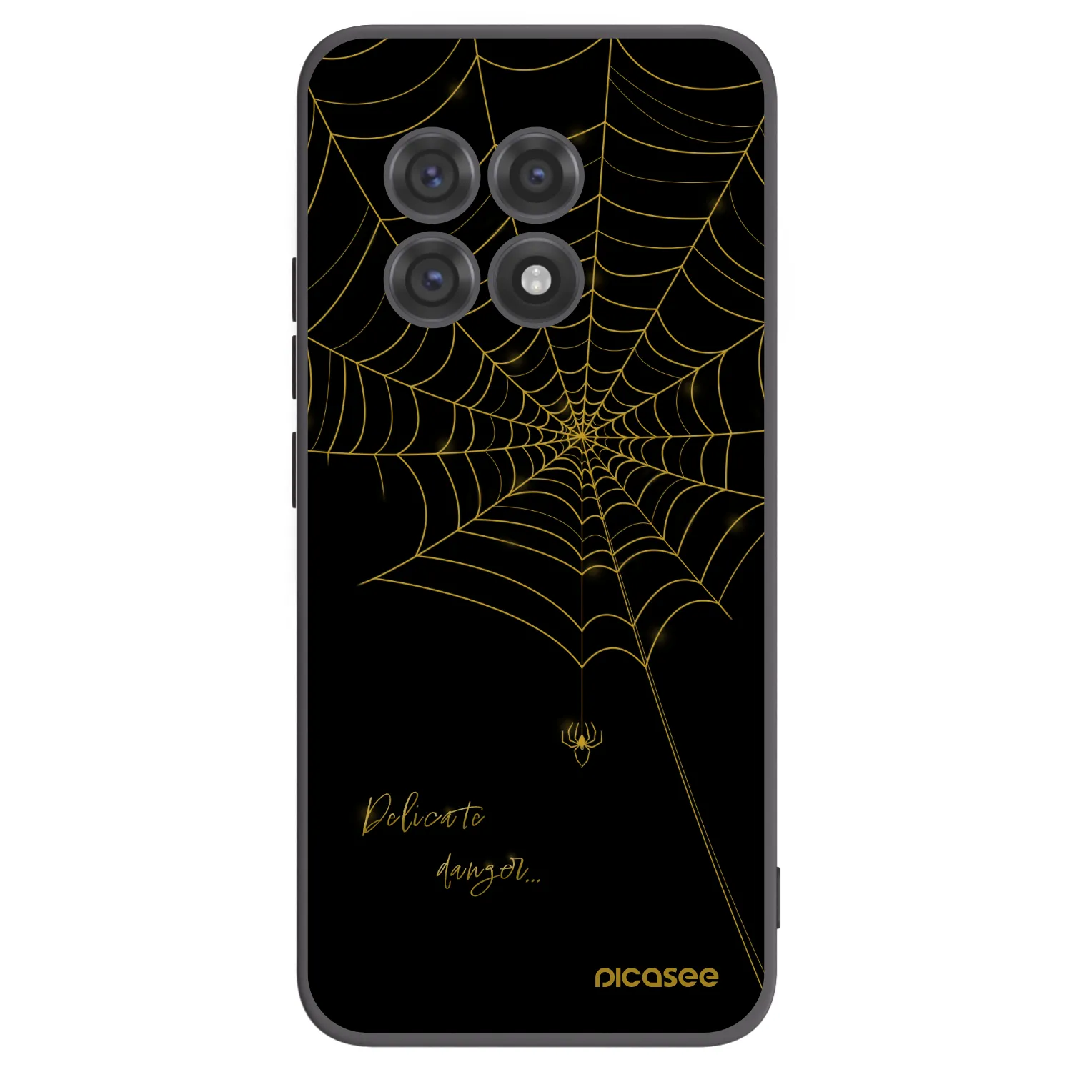 Picasee silikonski črni ovitek za OnePlus 13R 5G - Delicate danger