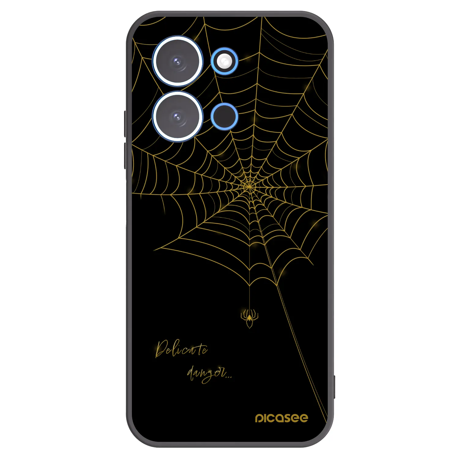 Picasee silikonski črni ovitek za Xiaomi Redmi 15C 4G - Delicate danger