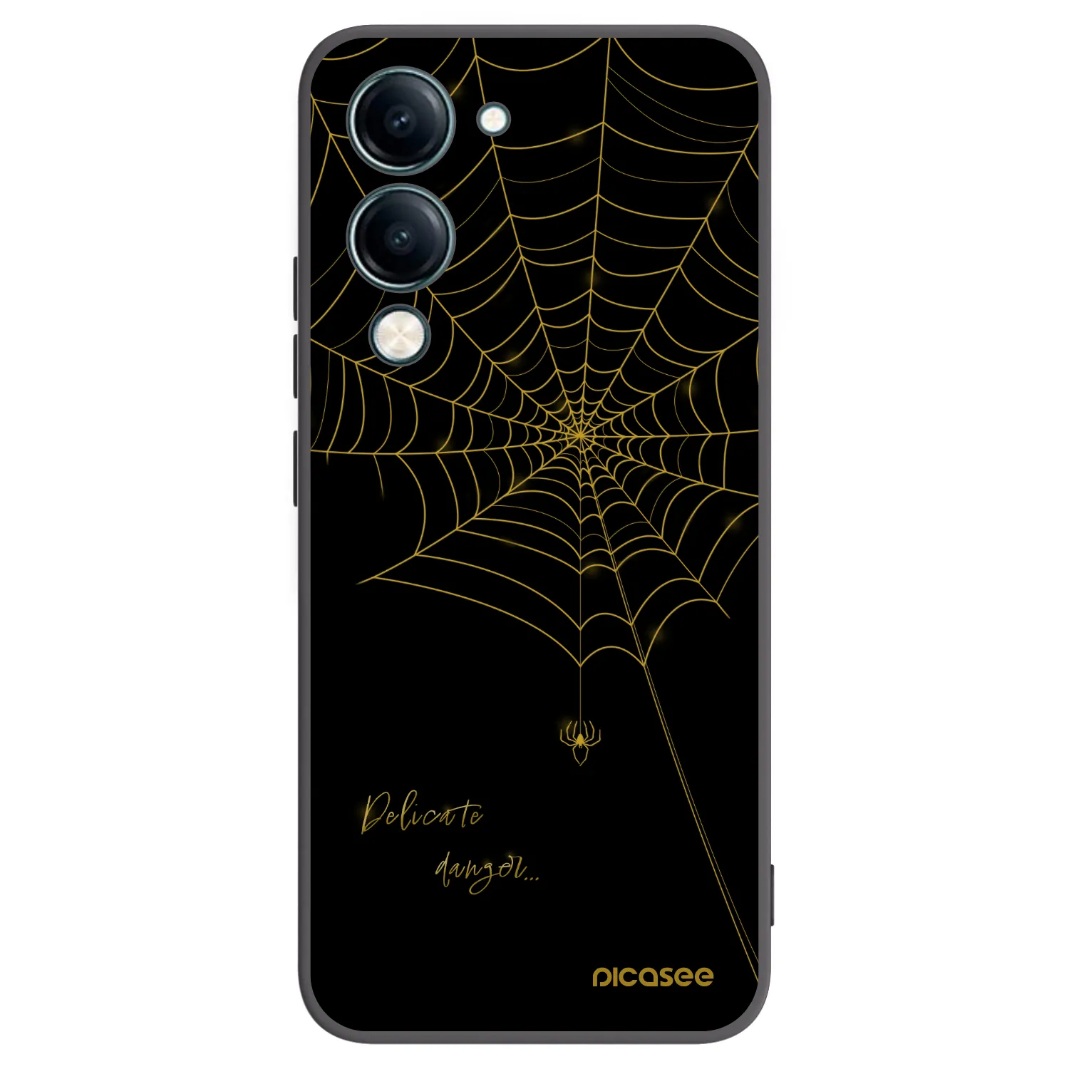 Picasee silikonski črni ovitek za Vivo Y29s 5G - Delicate danger