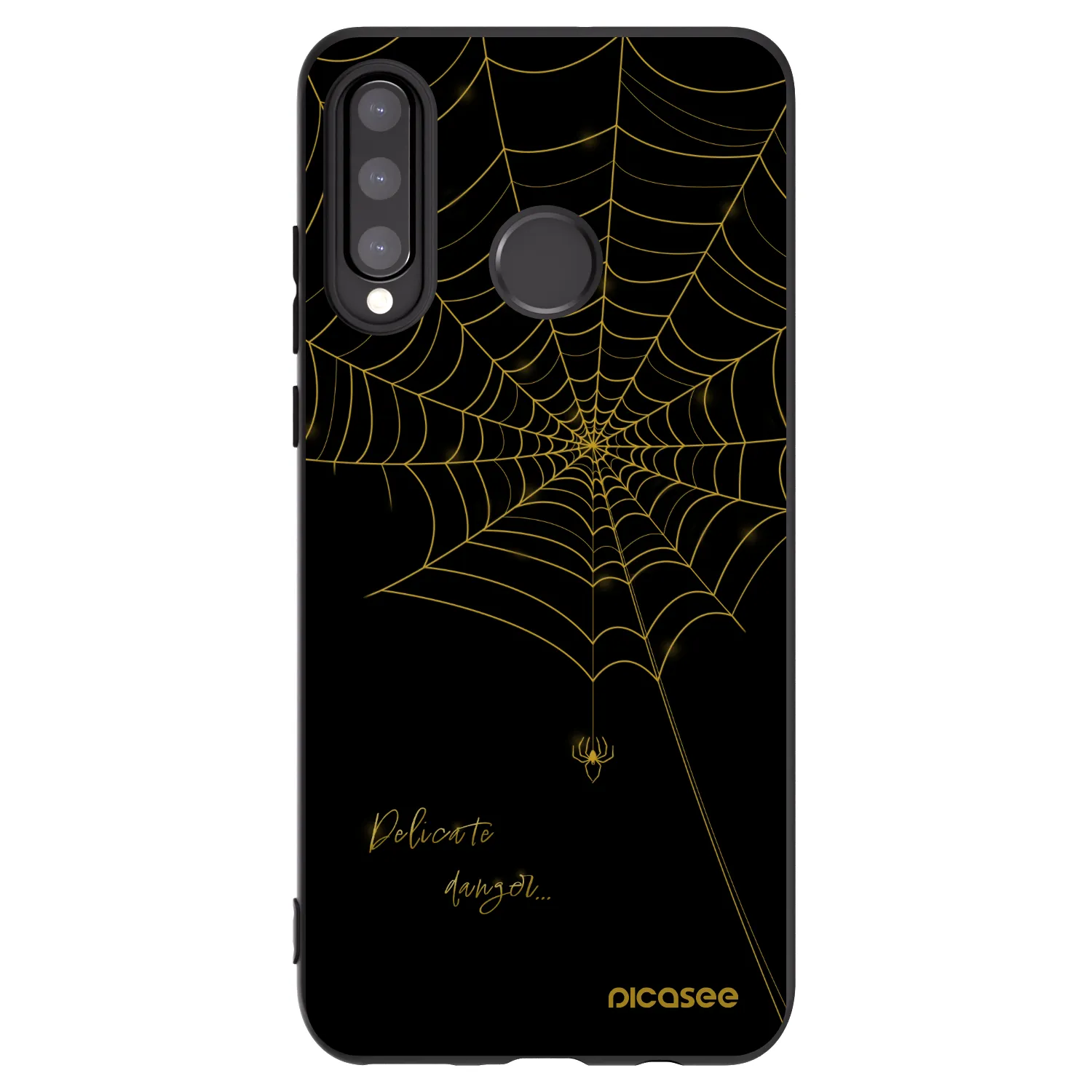 Picasee silikonski črni ovitek za Huawei P30 Lite - Delicate danger