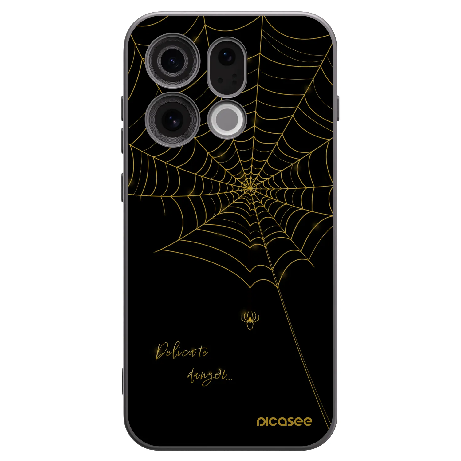 Picasee silikonski črni ovitek za OPPO Find X9 - Delicate danger