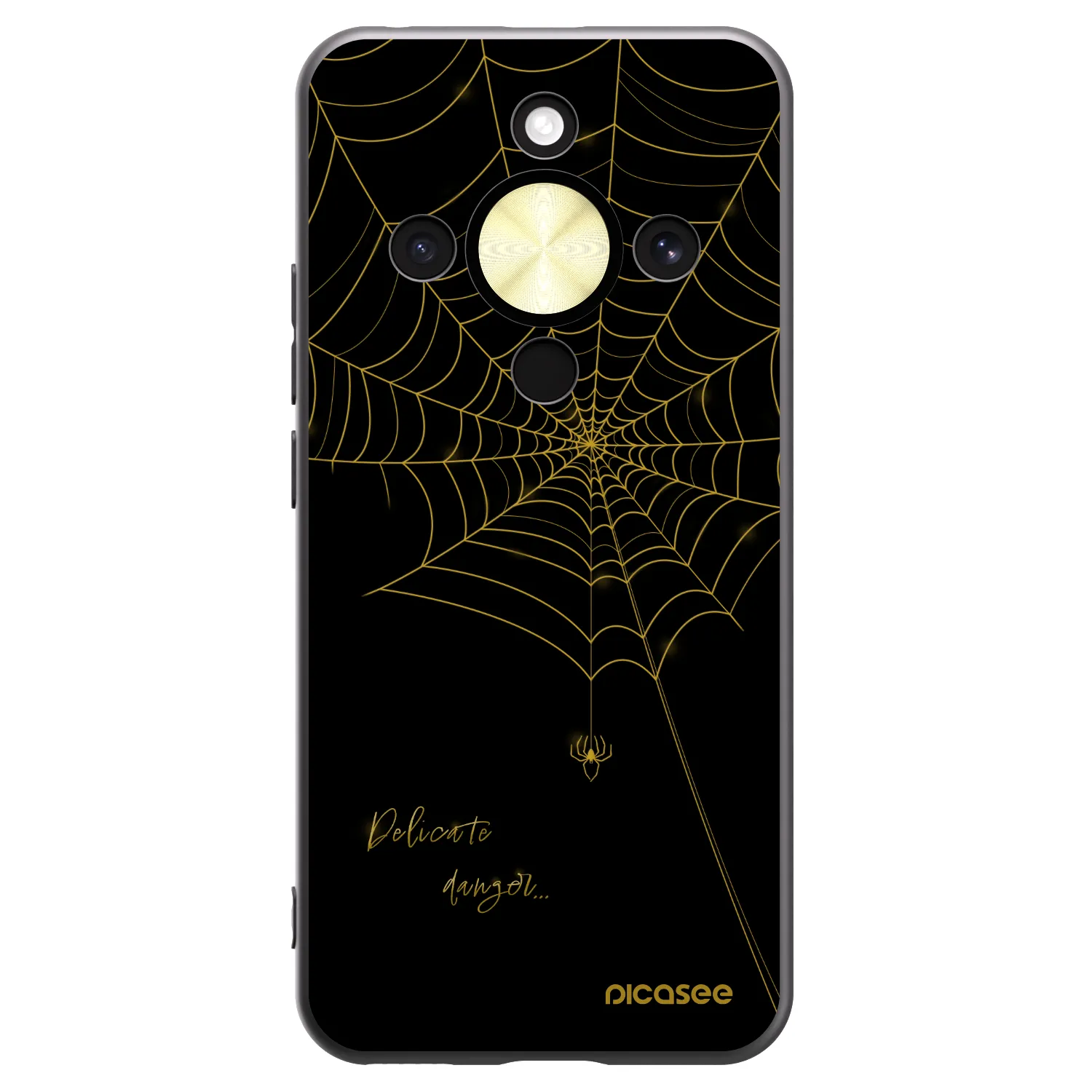 Picasee silikonski črni ovitek za Honor Magic8 Lite 5G - Delicate danger