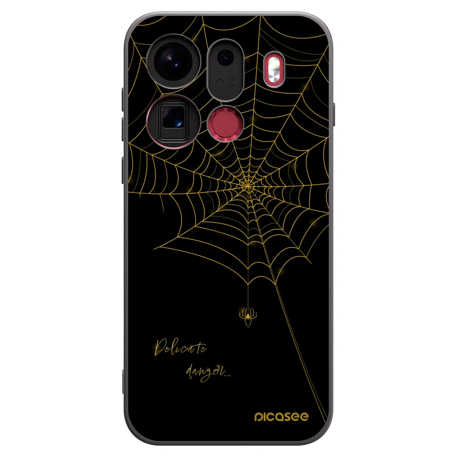 Picasee silikonski črni ovitek za OPPO Find X9 Pro - Delicate danger