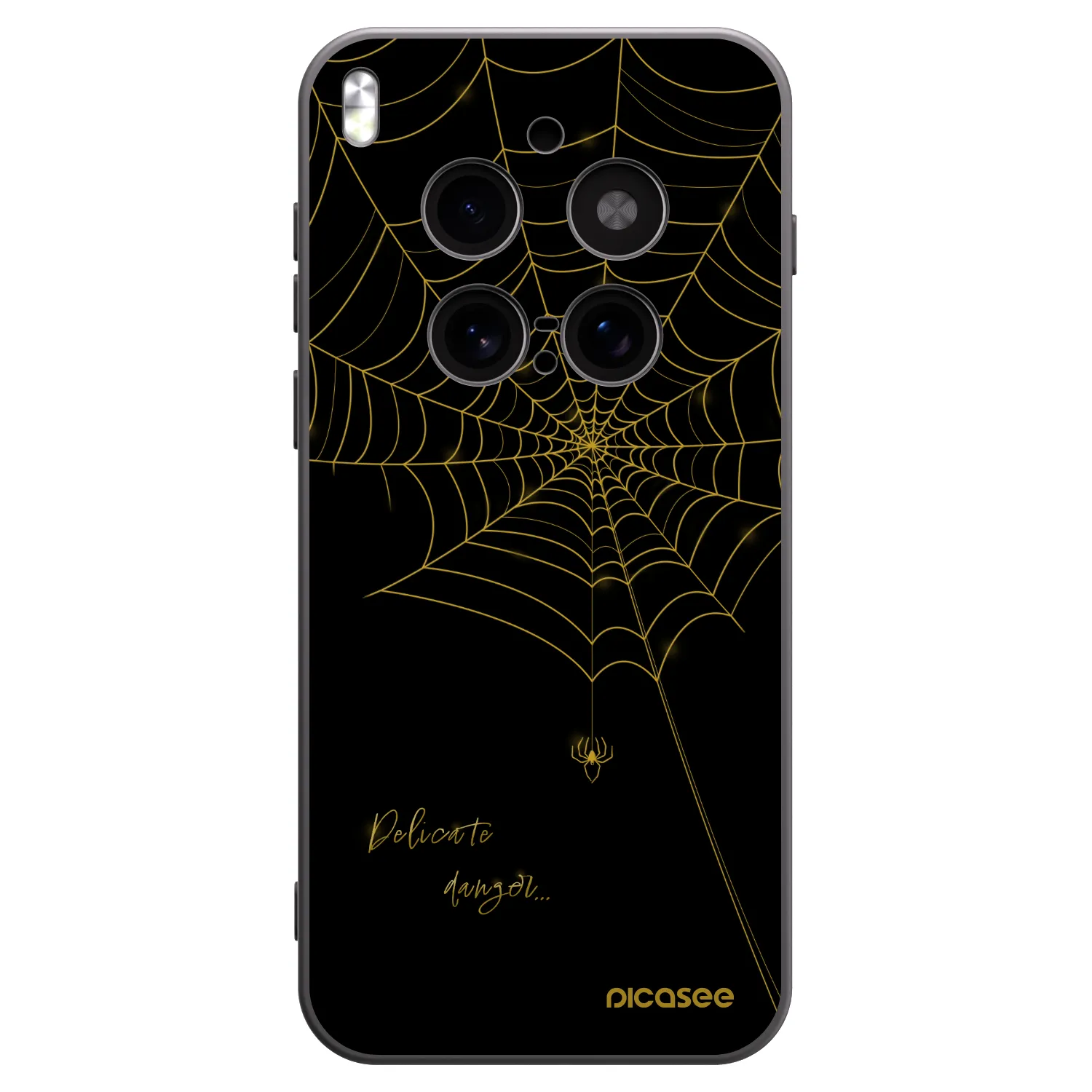 Picasee silikonski črni ovitek za Vivo X300 Pro - Delicate danger