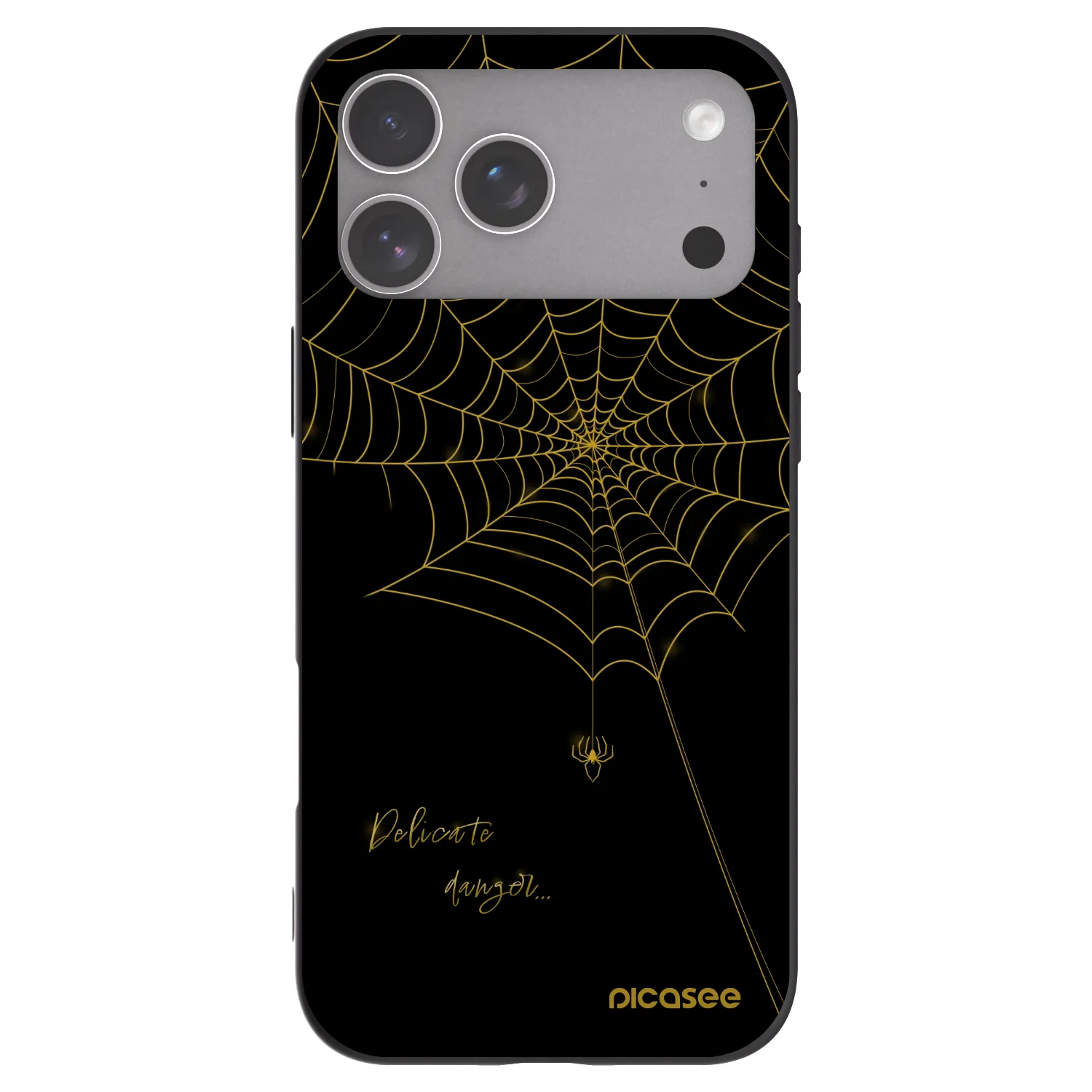 Picasee silikonski črni ovitek za Apple iPhone 18 Pro Max - Delicate danger