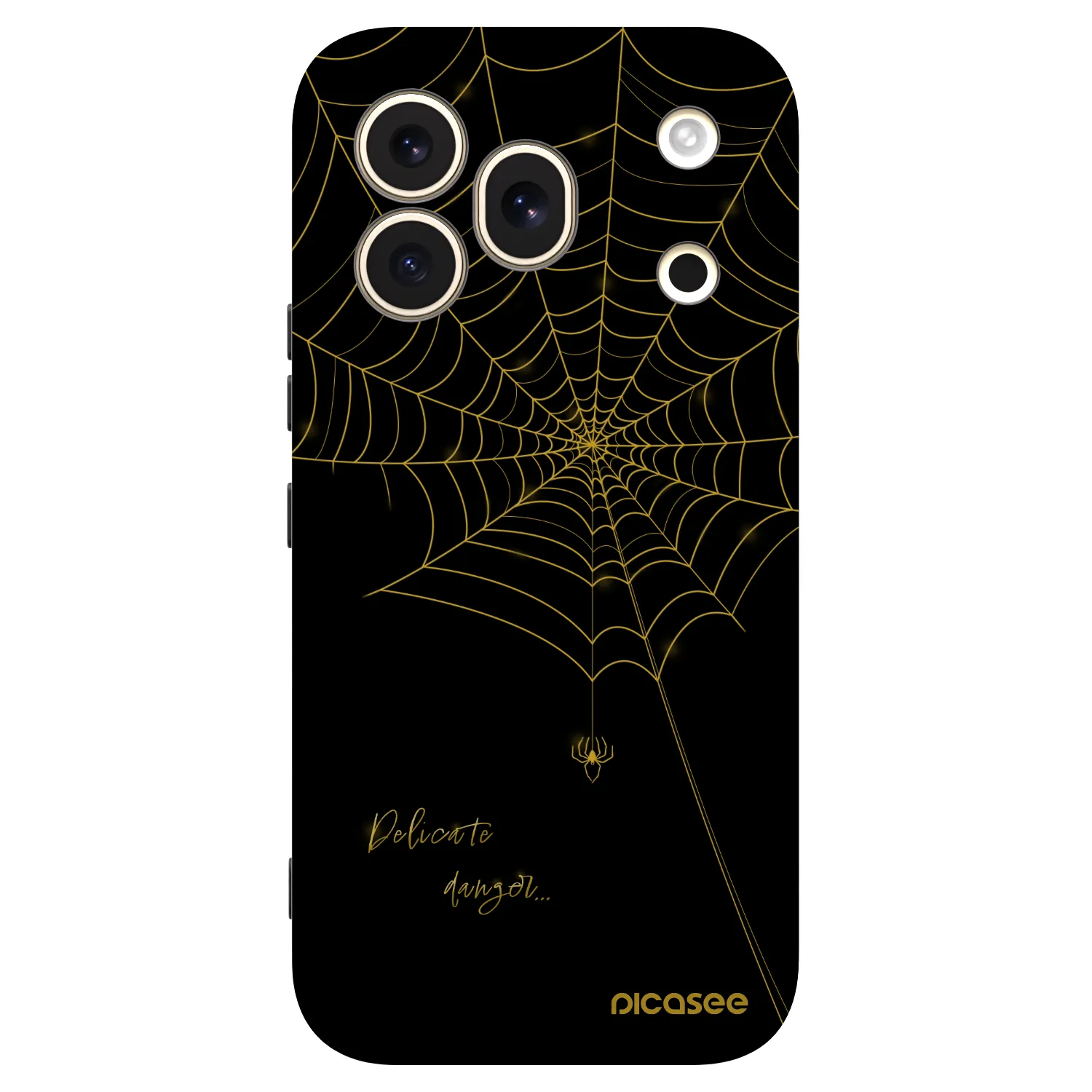 Picasee silikonski črni ovitek za Honor 600 Pro - Delicate danger