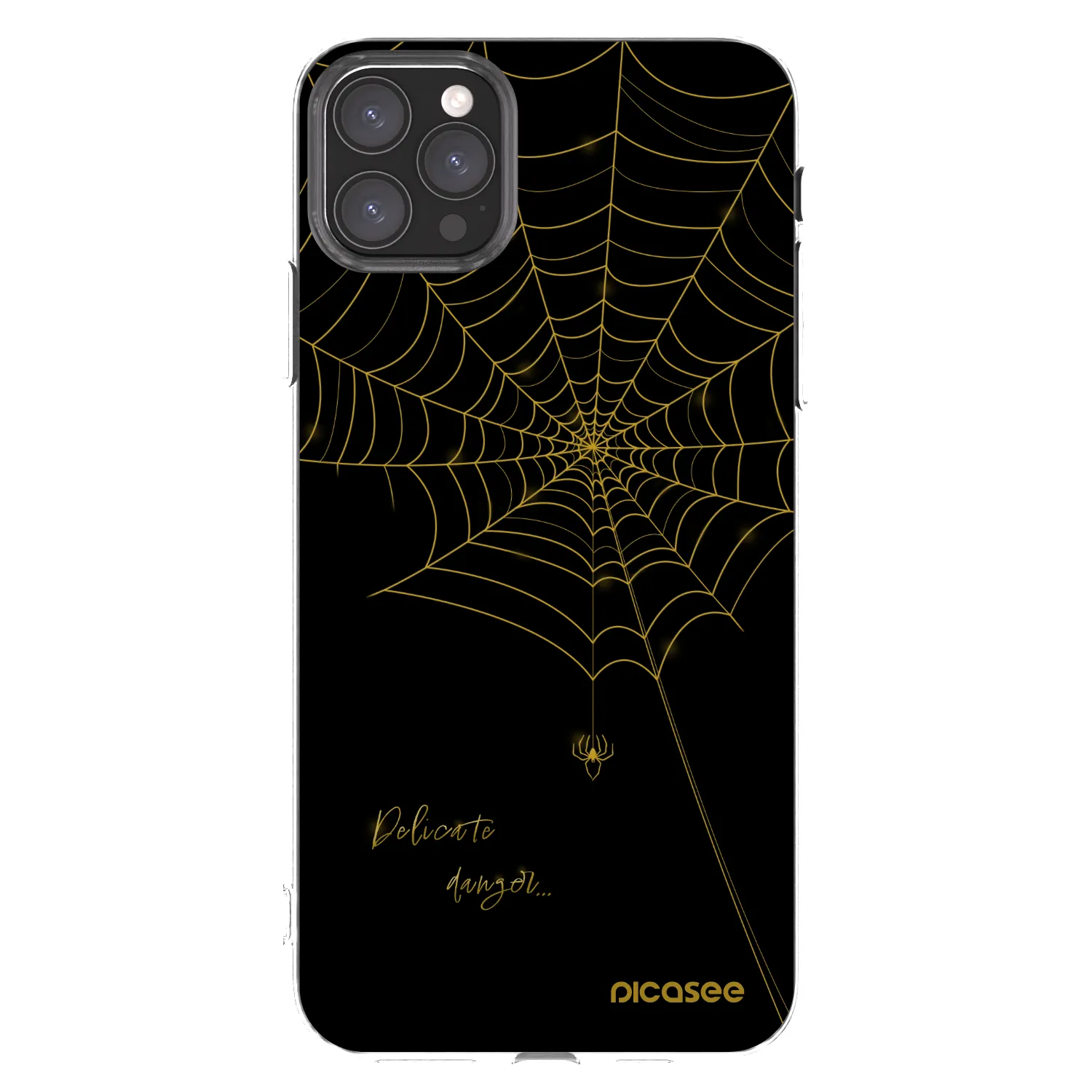 Picasee silikonski prozorni ovitek za Apple iPhone 11 Pro Max - Delicate danger
