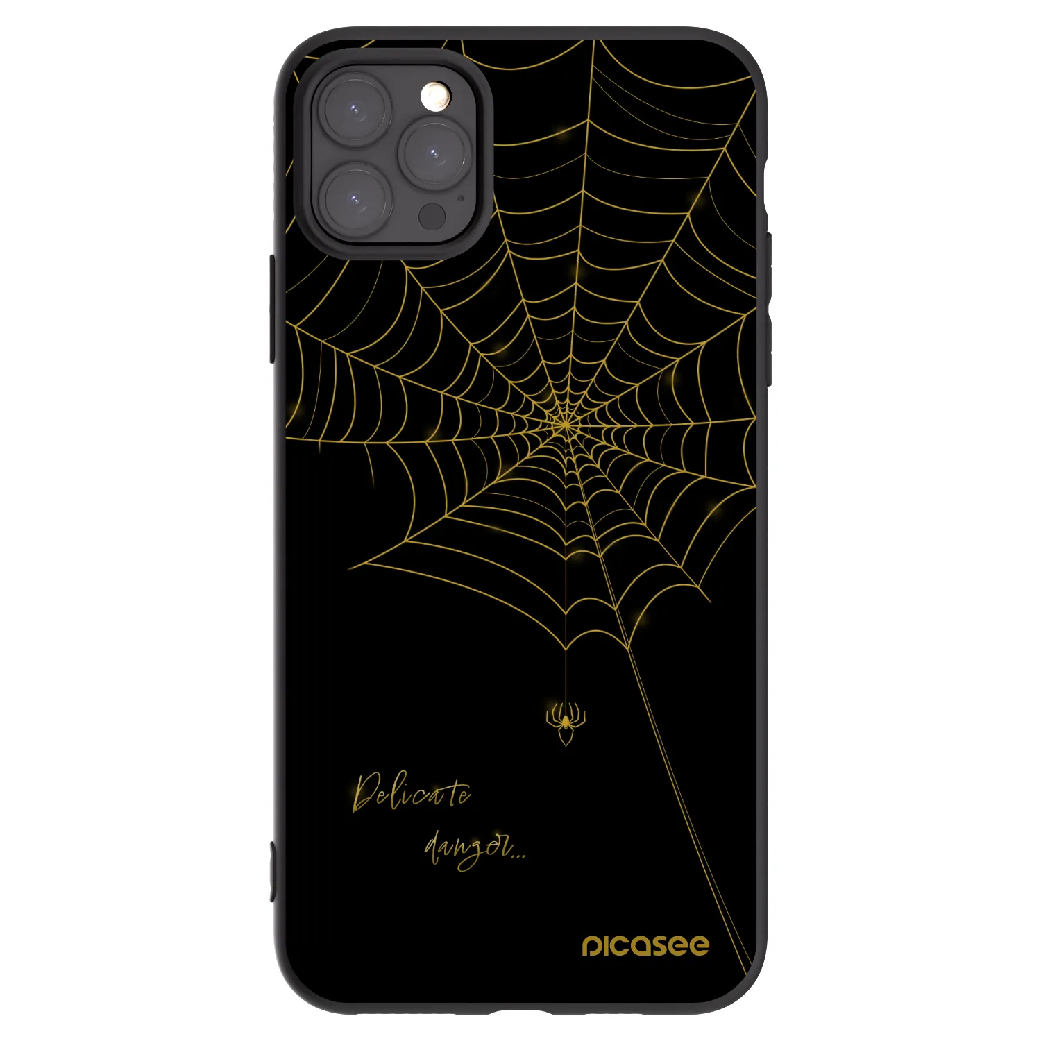 Picasee silikonski črni ovitek za Apple iPhone 11 Pro Max - Delicate danger