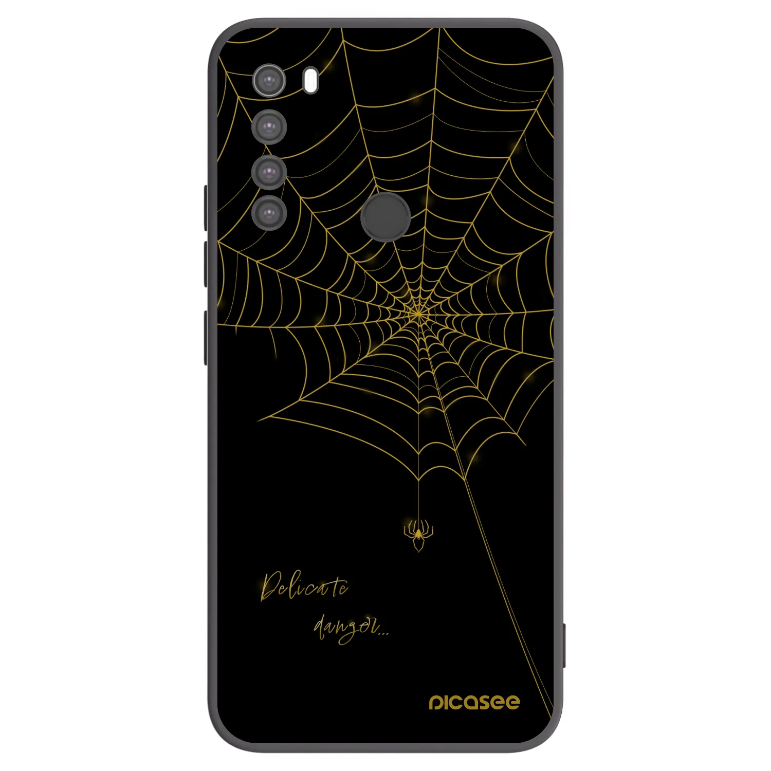 Picasee silikonski črni ovitek za Xiaomi Redmi Note 8 - Delicate danger