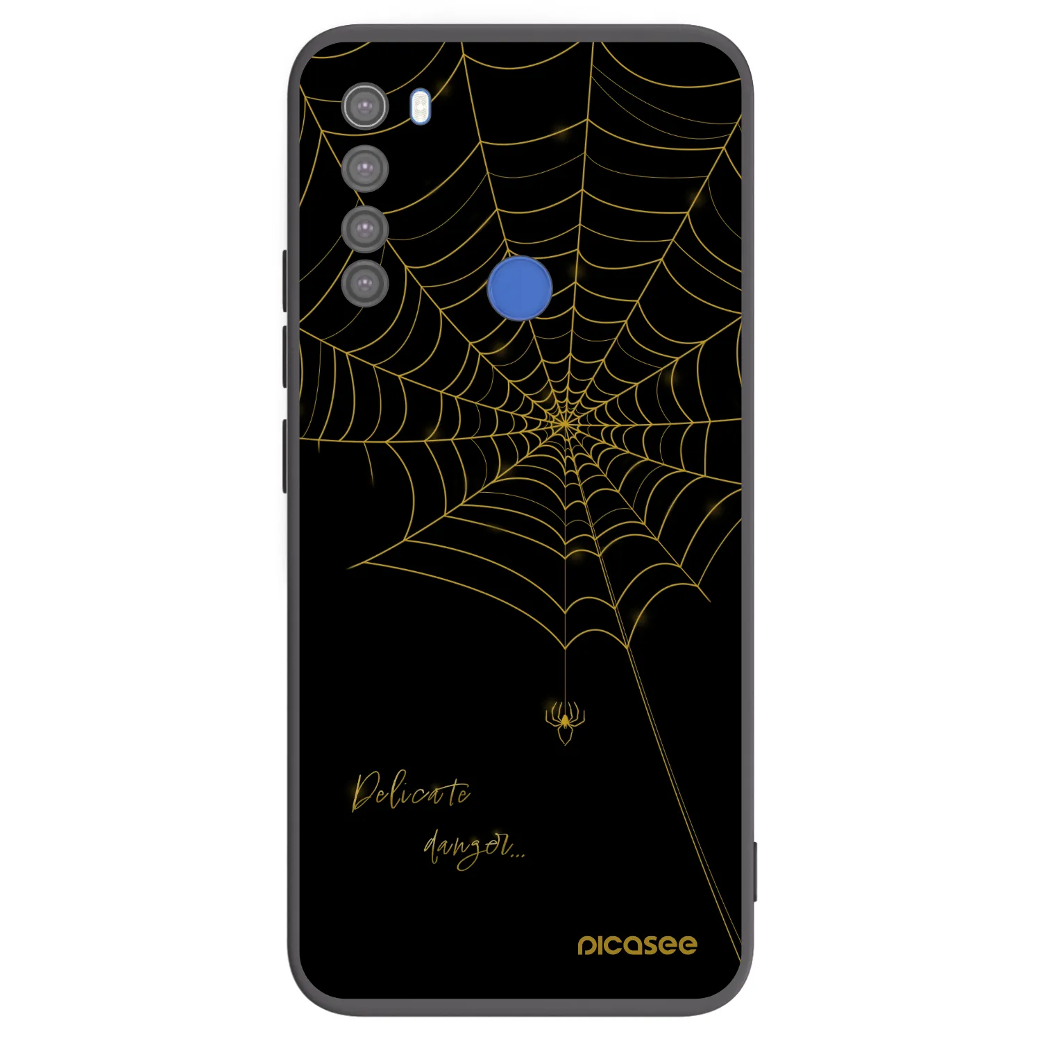 Picasee silikonski črni ovitek za Xiaomi Redmi Note 8T - Delicate danger