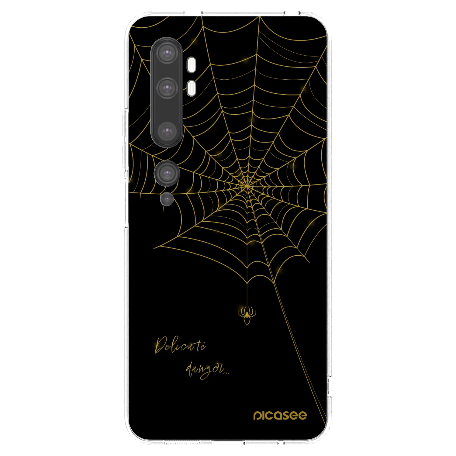 Picasee silikonski prozorni ovitek za Xiaomi Mi Note 10 (Pro) - Delicate danger