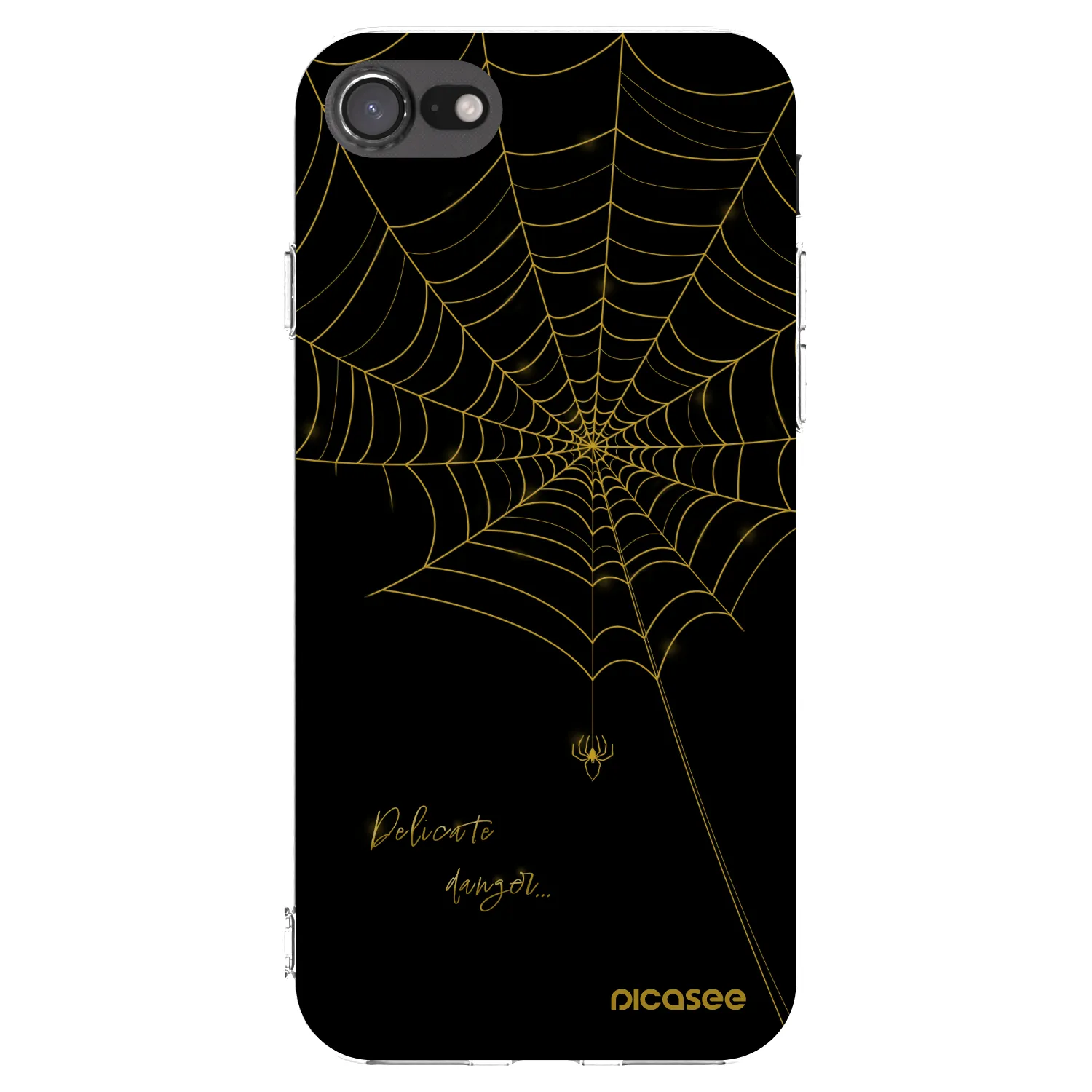 Picasee silikonski prozorni ovitek za Apple iPhone SE 2020 - Delicate danger