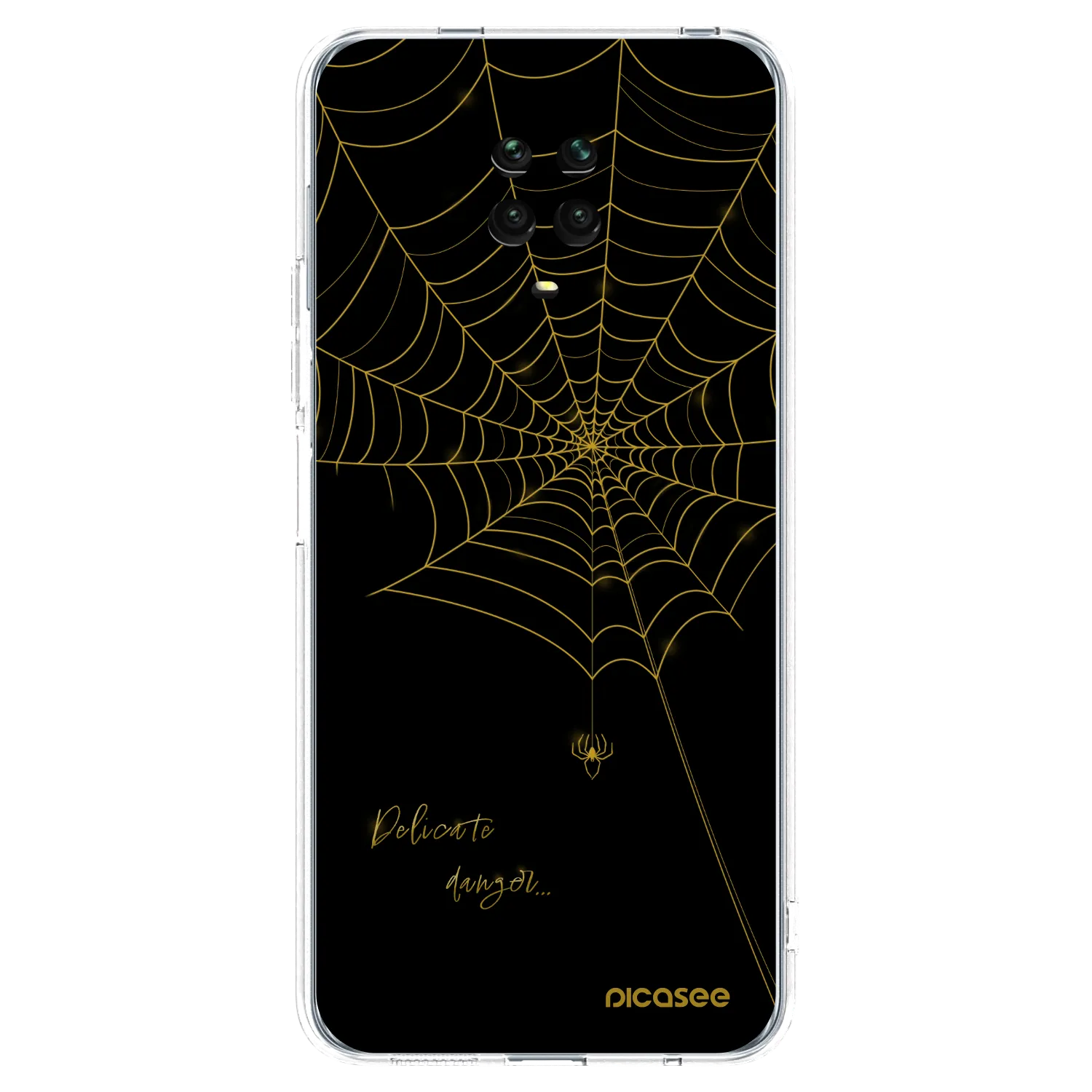 Picasee silikonski prozorni ovitek za Xiaomi Redmi Note 9S - Delicate danger