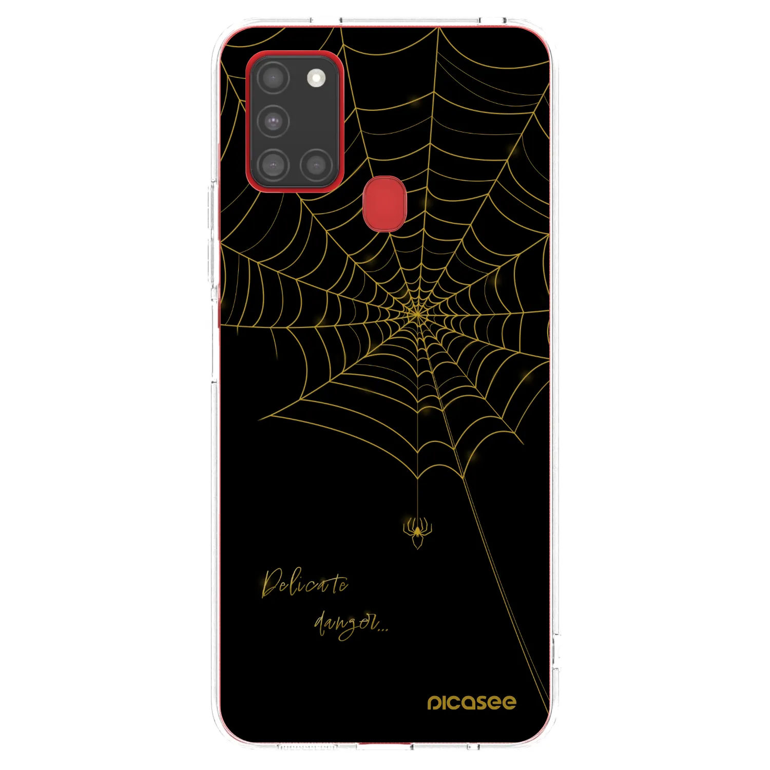 Picasee silikonski prozorni ovitek za Samsung Galaxy A21s - Delicate danger