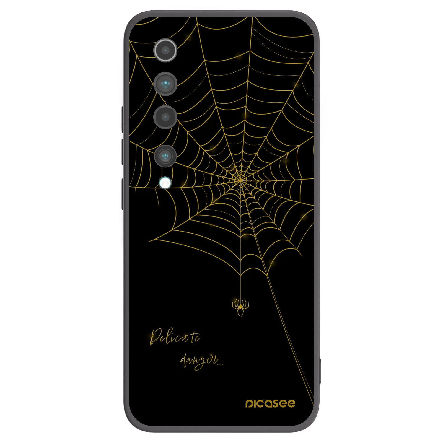 Picasee silikonski črni ovitek za Xiaomi Mi 10 - Delicate danger