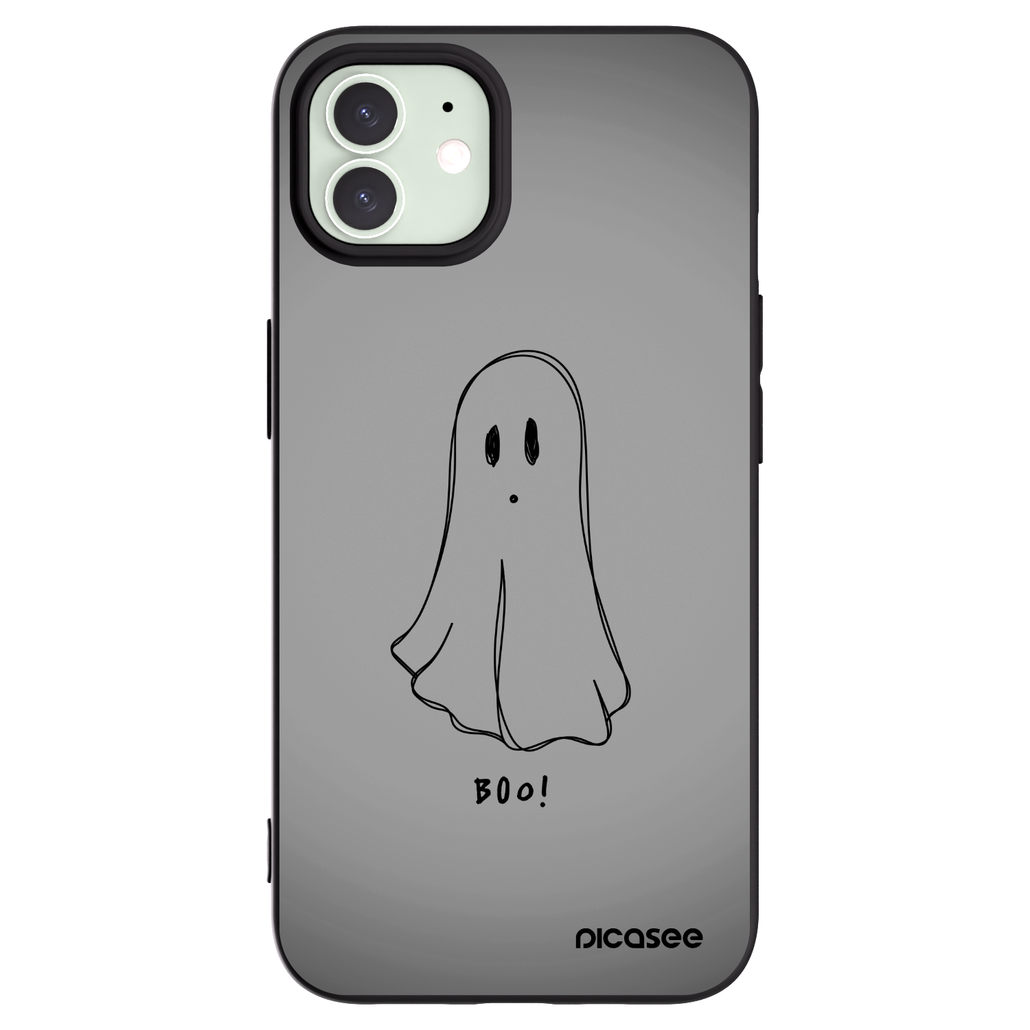 Picasee silikonski črni ovitek za Apple iPhone 12 - Ghost