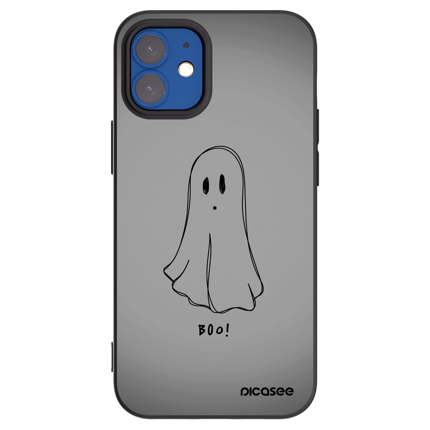 Picasee silikonski črni ovitek za Apple iPhone 12 mini - Ghost