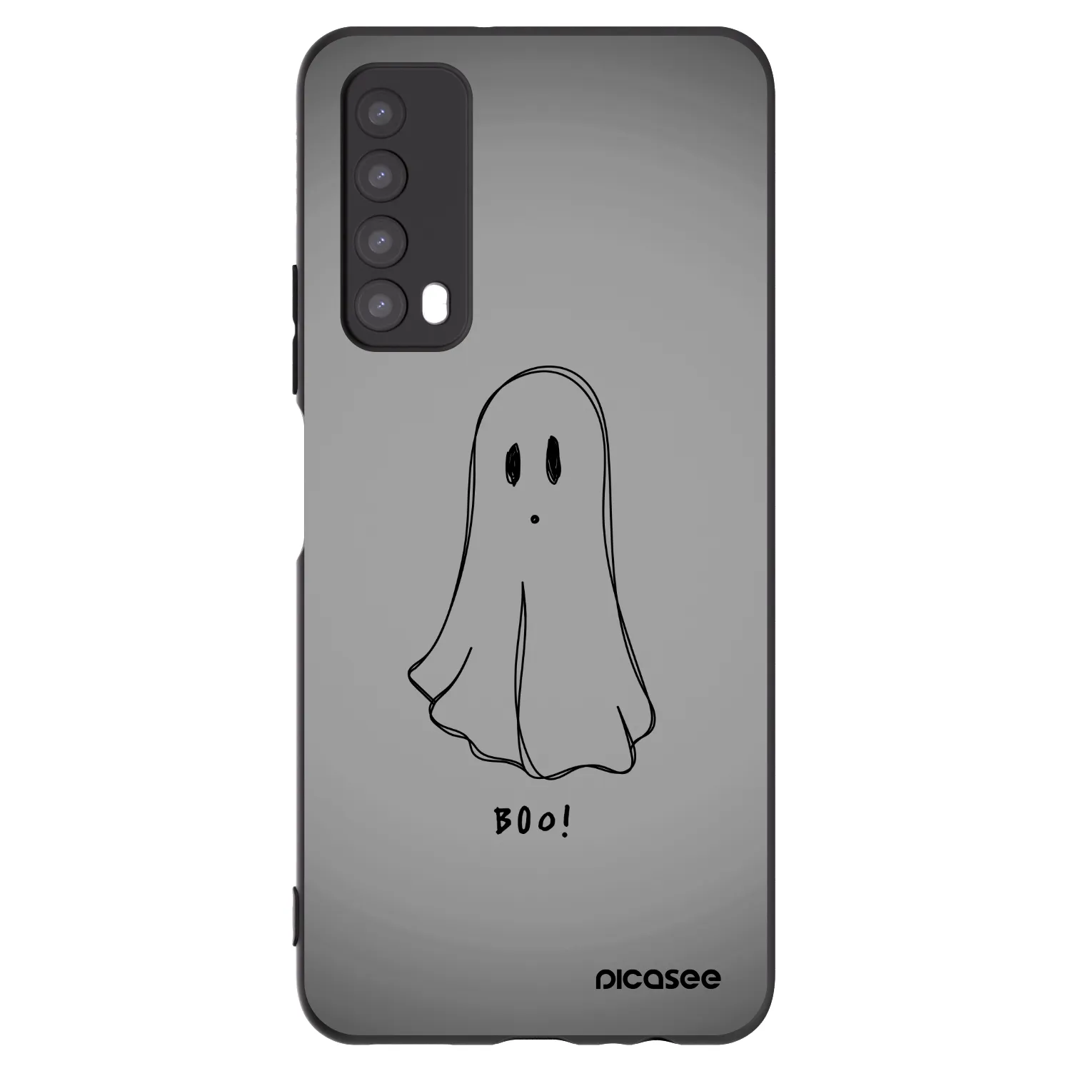 Picasee silikonski črni ovitek za Huawei P Smart 2021 - Ghost