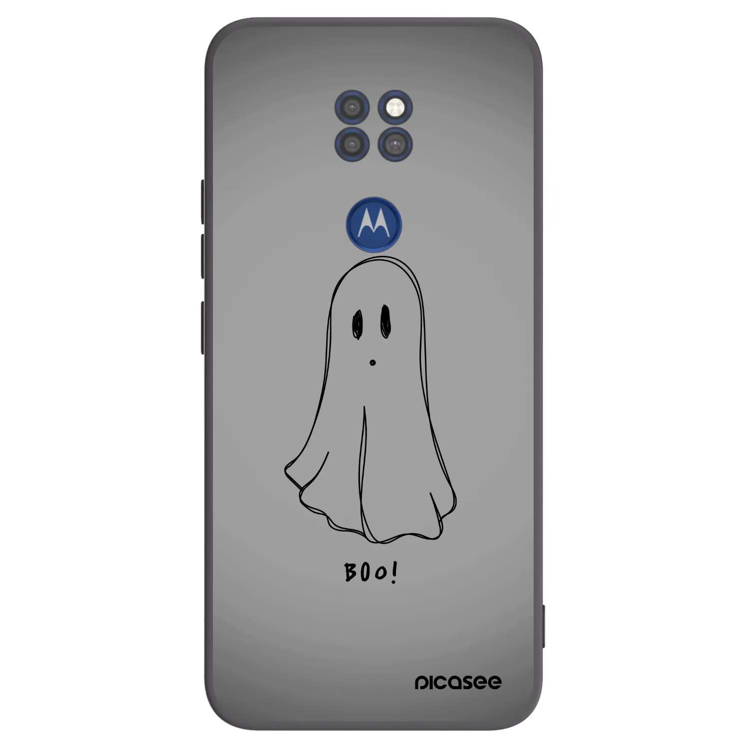 Picasee silikonski črni ovitek za Motorola Moto G9 Play - Ghost