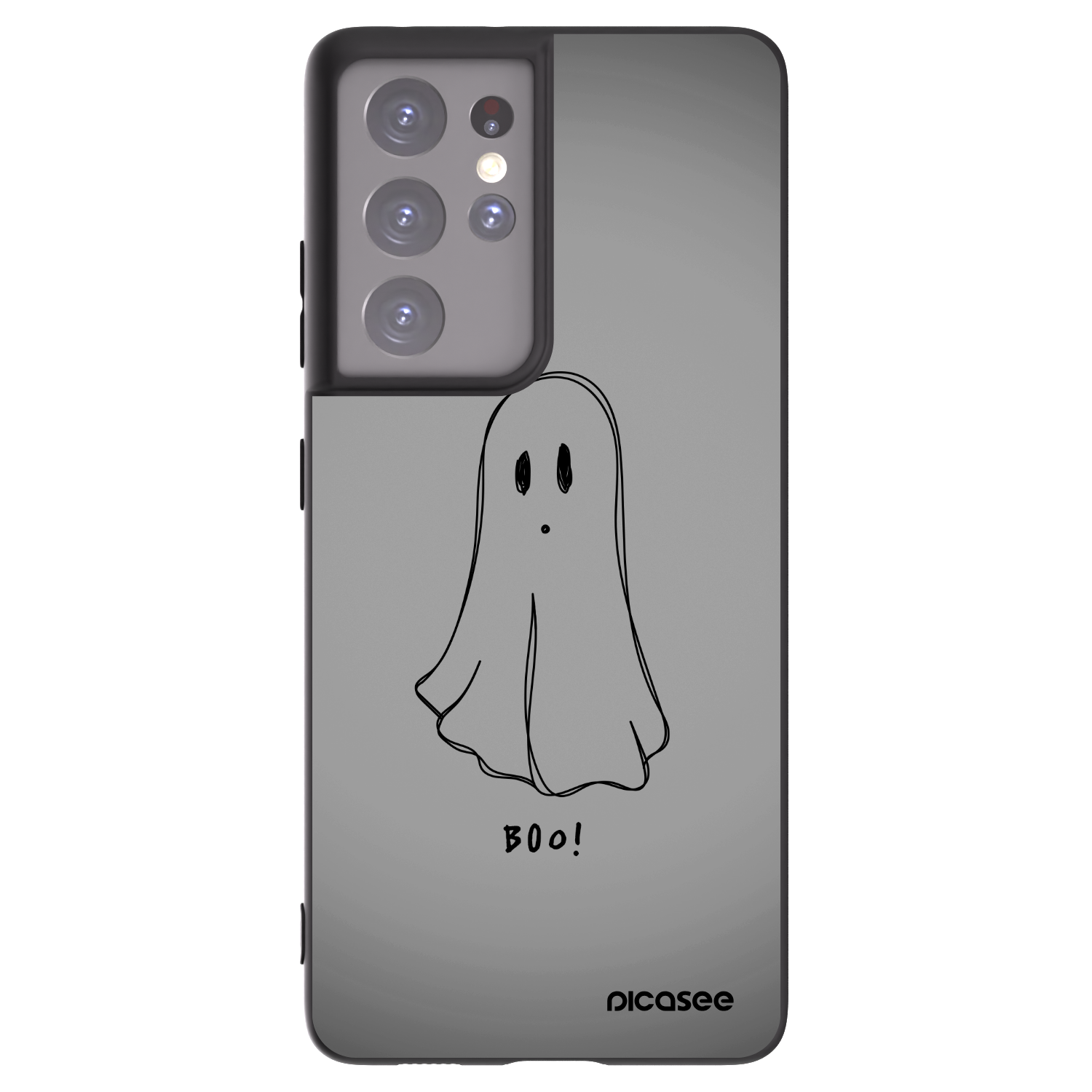 Picasee silikonski črni ovitek za Samsung Galaxy S21 Ultra 5G G998B - Ghost