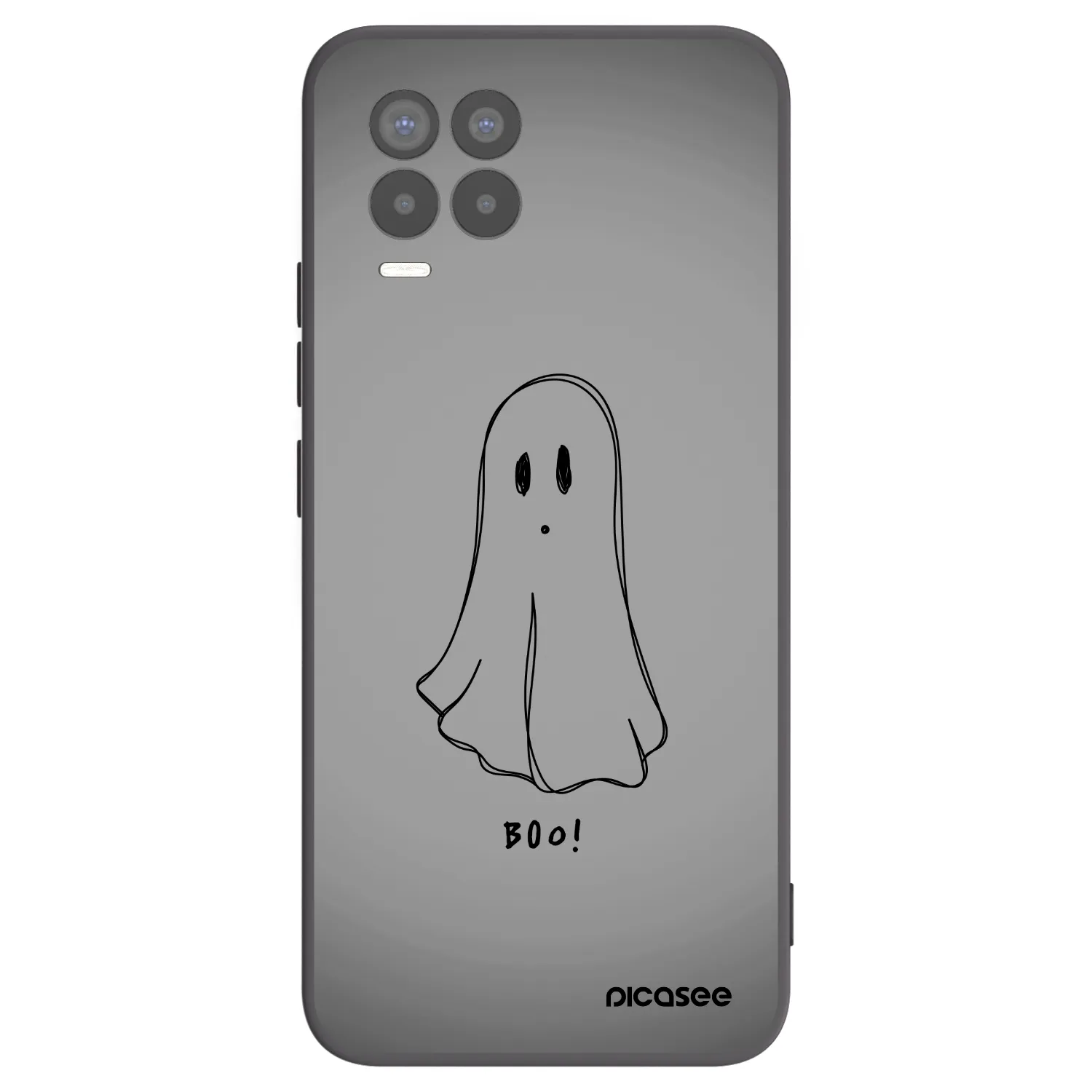 Picasee silikonski črni ovitek za Realme 8 4G - Ghost