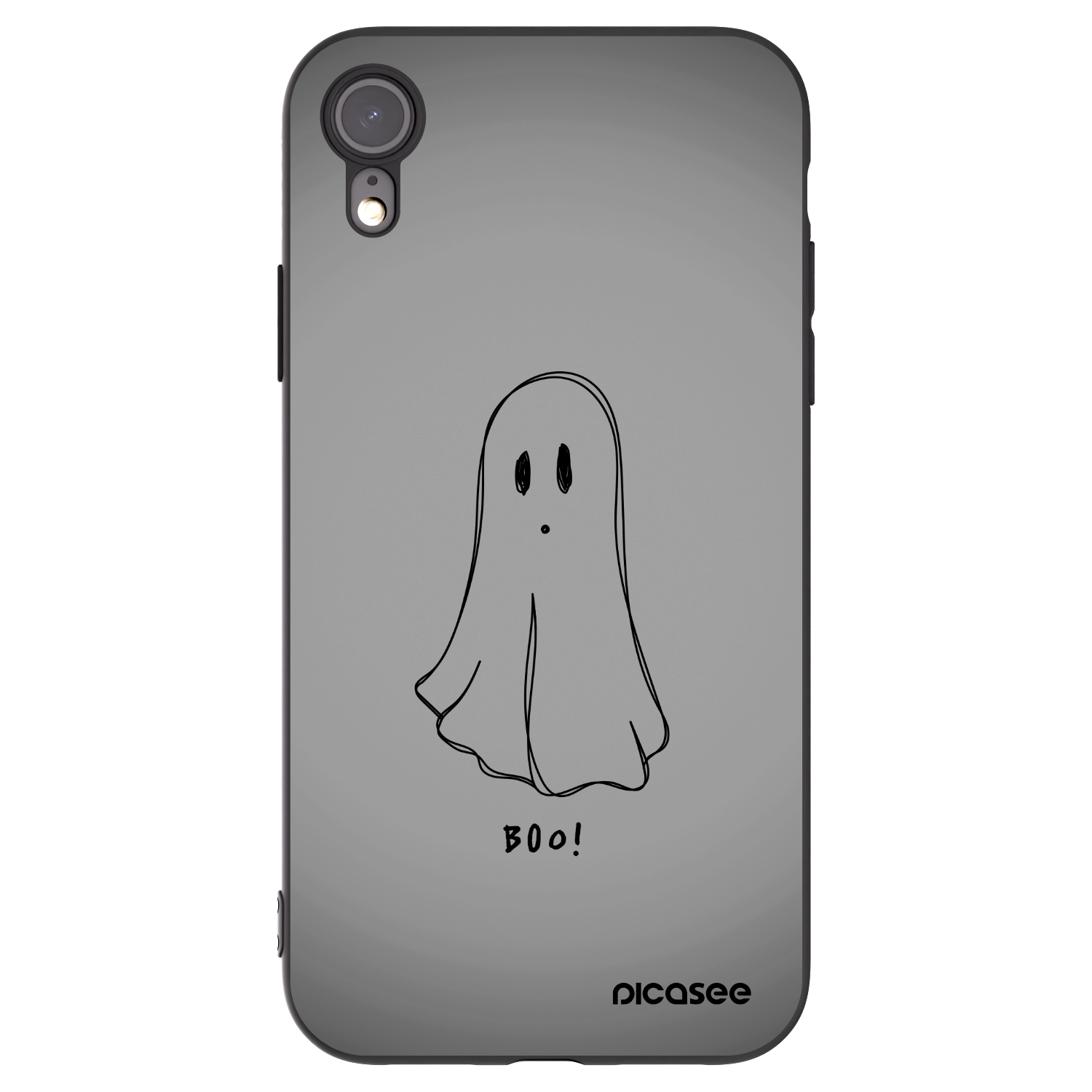 Picasee silikonski črni ovitek za Apple iPhone XR - Ghost