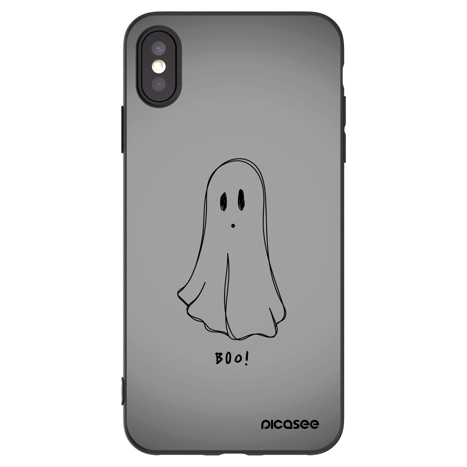 Picasee silikonski črni ovitek za Apple iPhone XS Max - Ghost