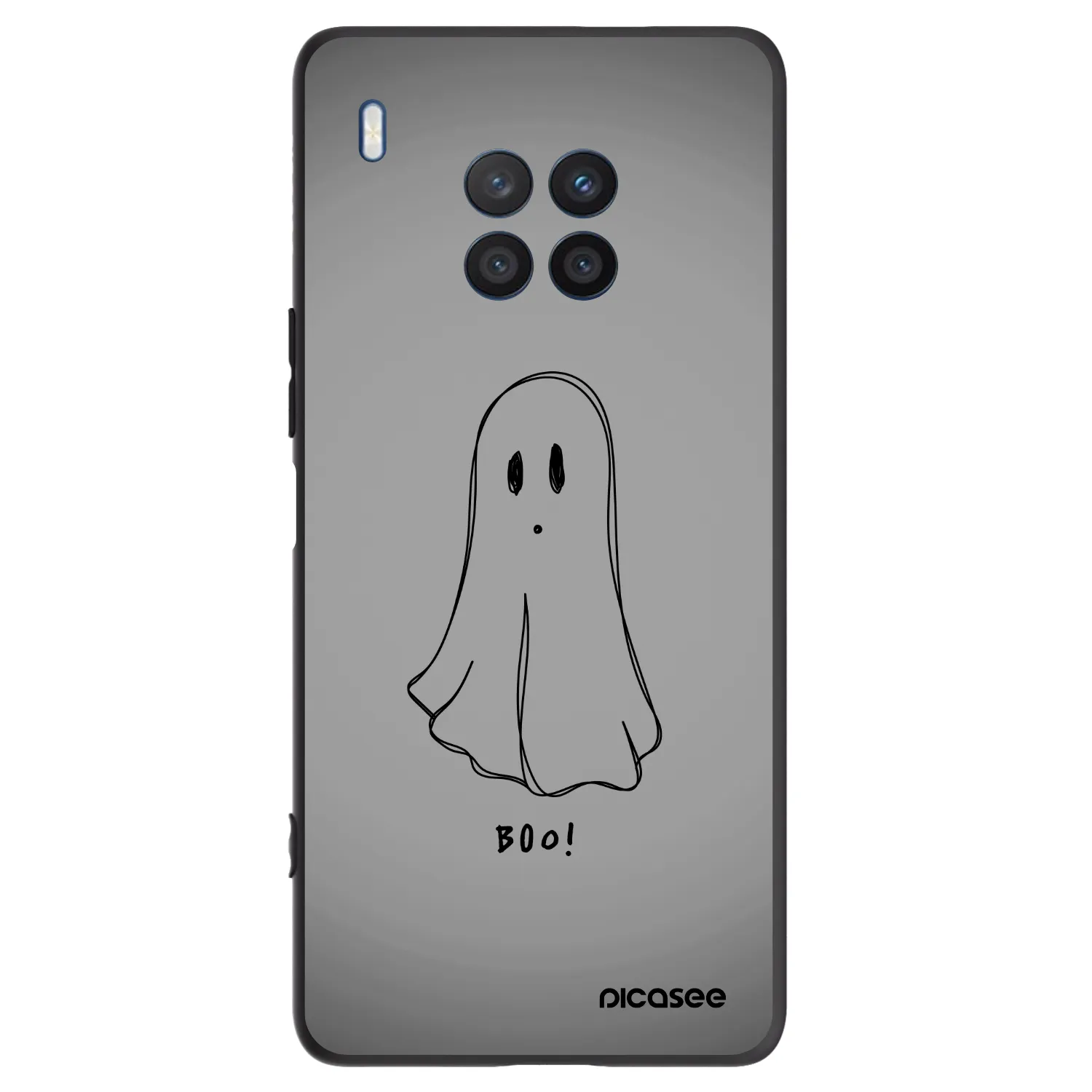 Picasee silikonski črni ovitek za Honor 50 Lite - Ghost