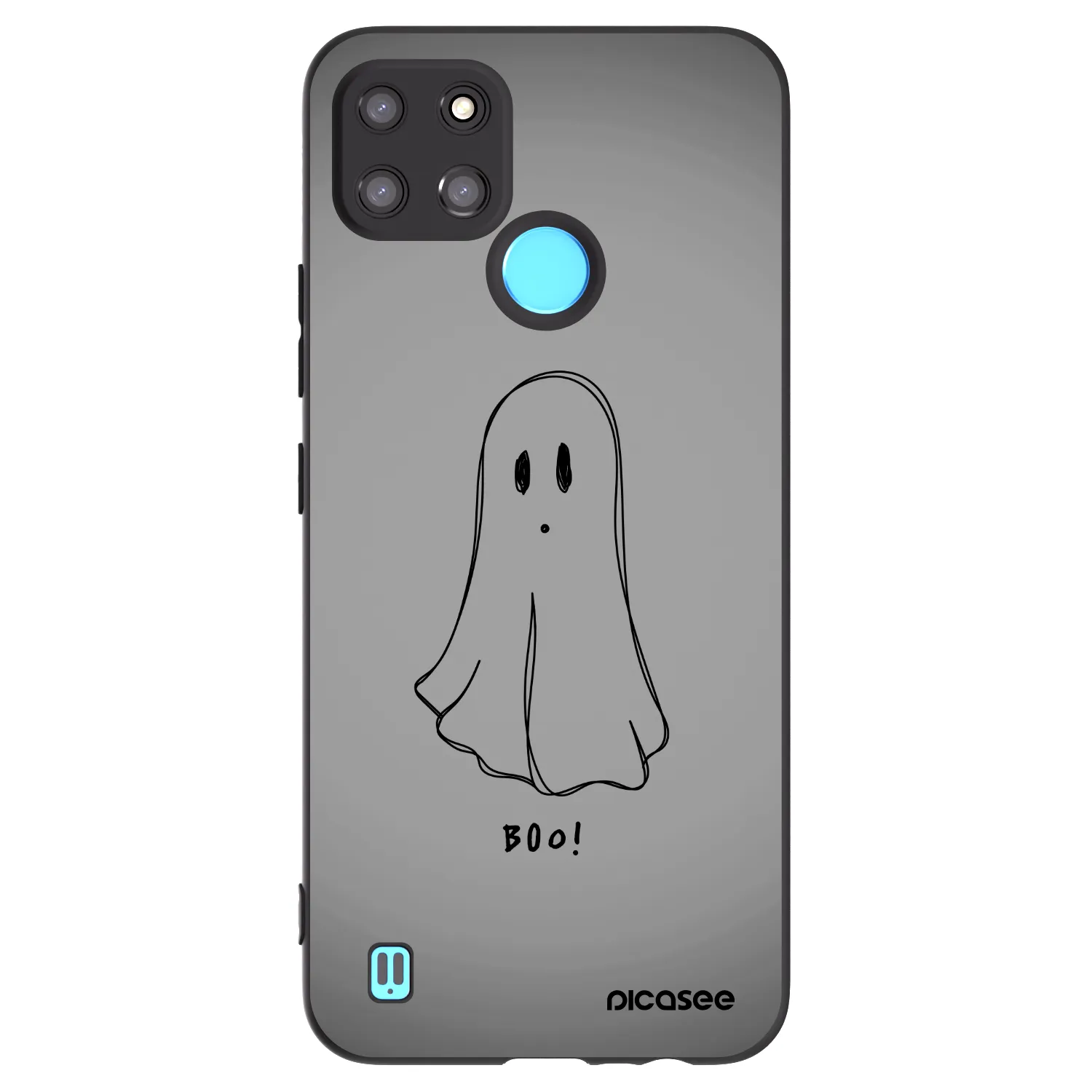Picasee silikonski črni ovitek za Realme C21Y - Ghost