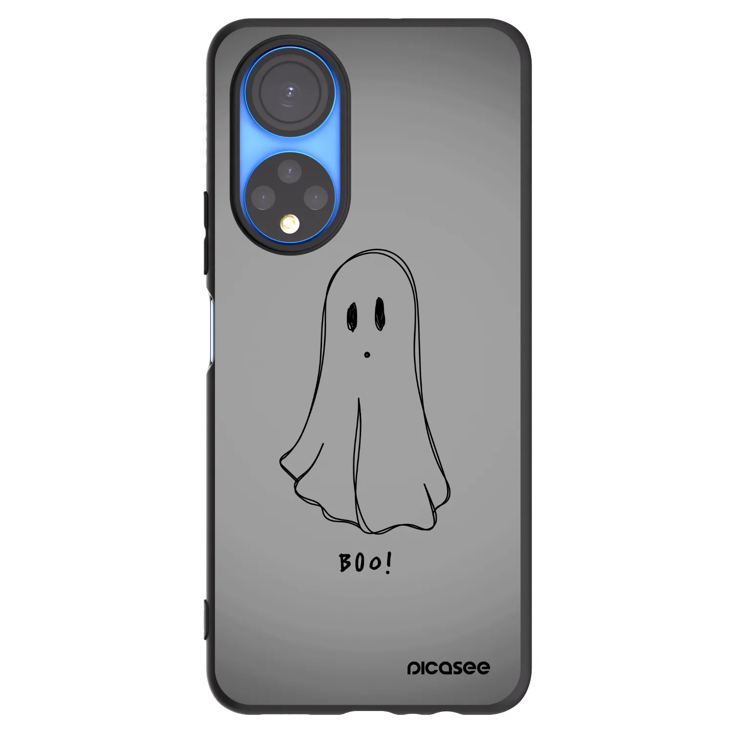 Picasee silikonski črni ovitek za Honor X7 - Ghost