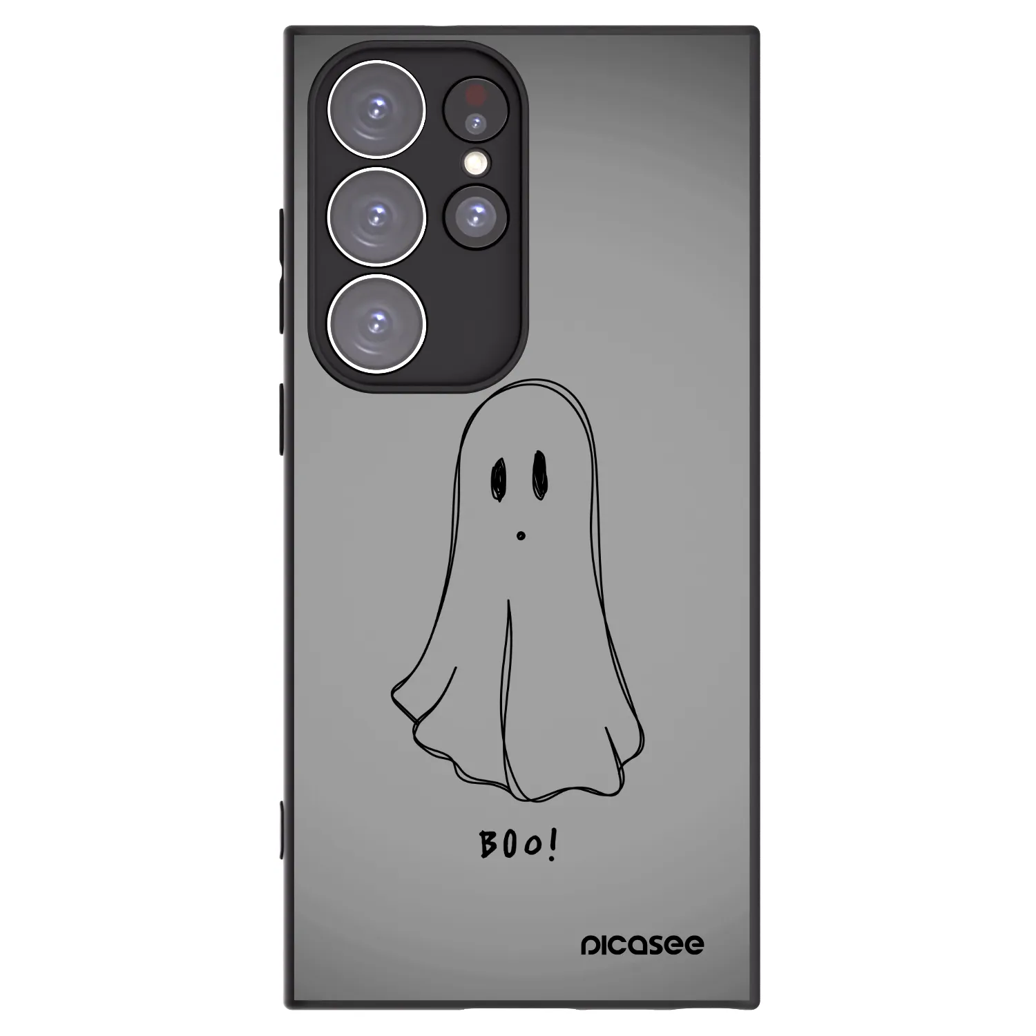 Picasee silikonski črni ovitek za Samsung Galaxy S23 Ultra 5G - Ghost