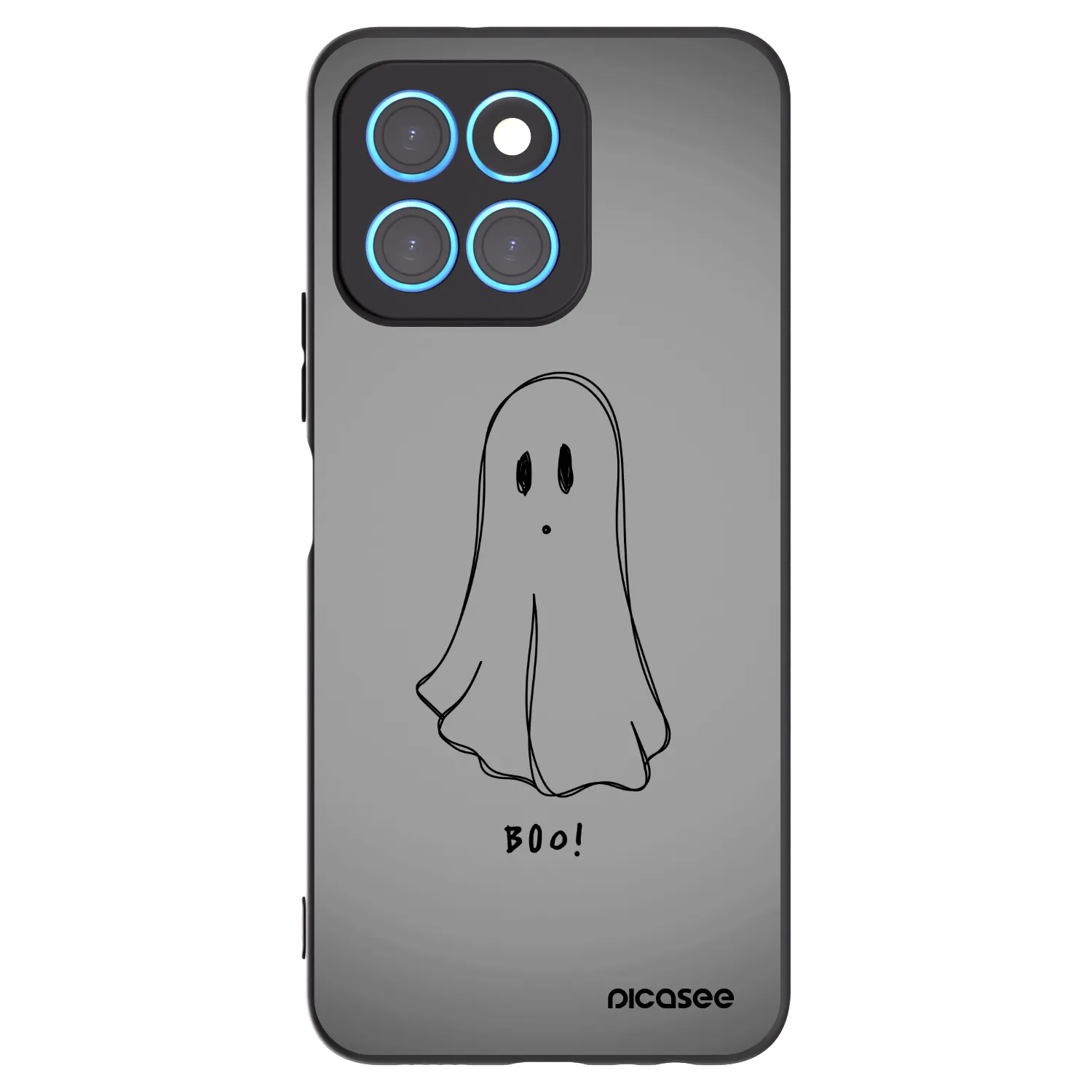 Picasee silikonski črni ovitek za Honor X8 5G - Ghost