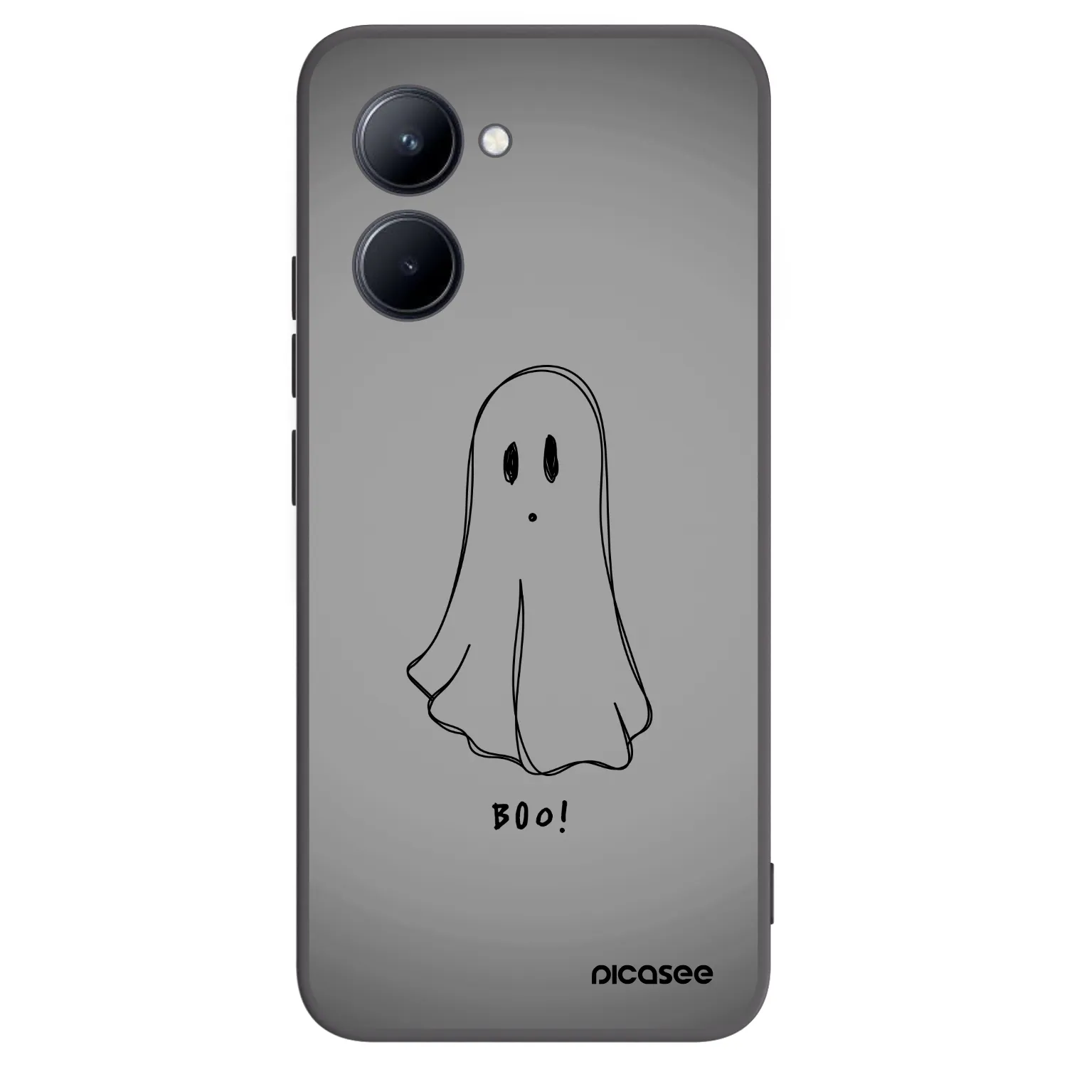Picasee silikonski črni ovitek za Realme C33 (2023) - Ghost