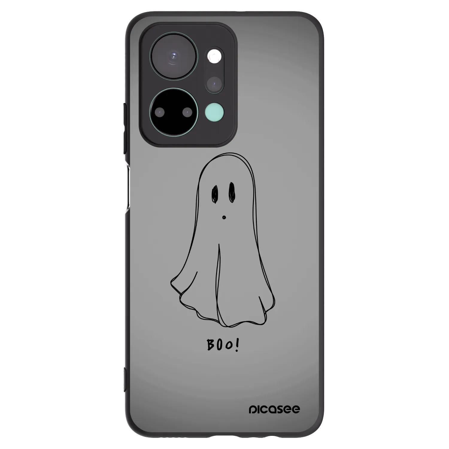 Picasee silikonski črni ovitek za Honor X7a - Ghost