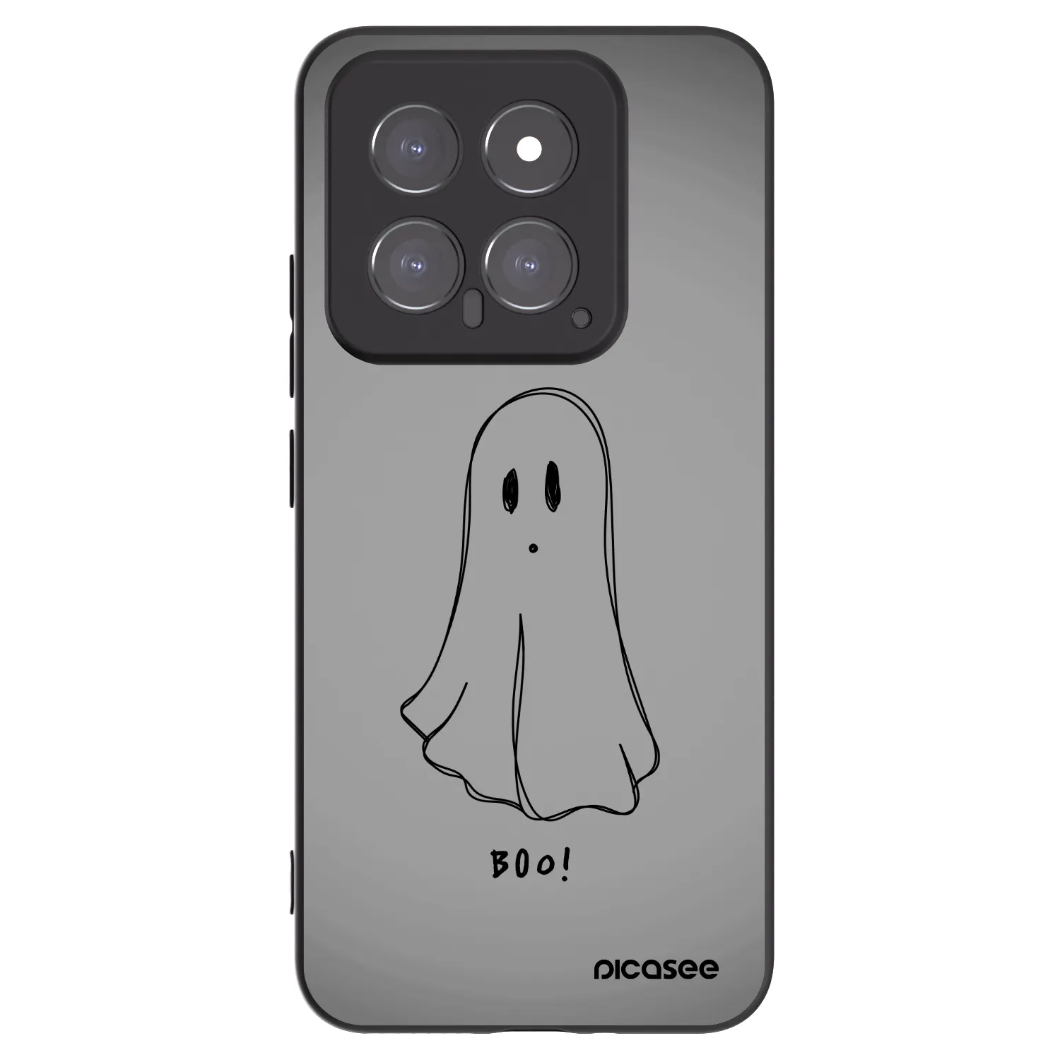 Picasee silikonski črni ovitek za Xiaomi 14 - Ghost