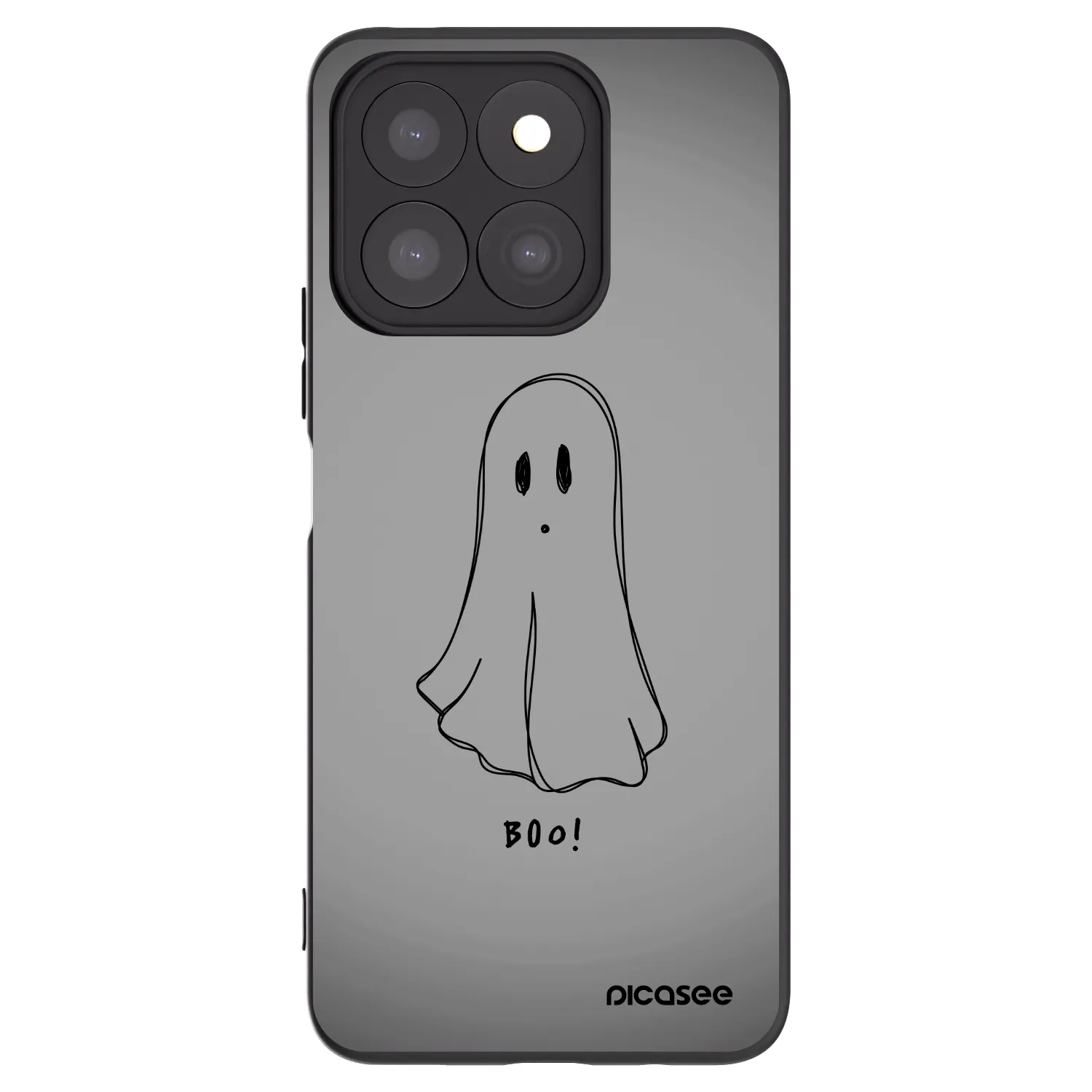 Picasee silikonski črni ovitek za Honor X8b - Ghost