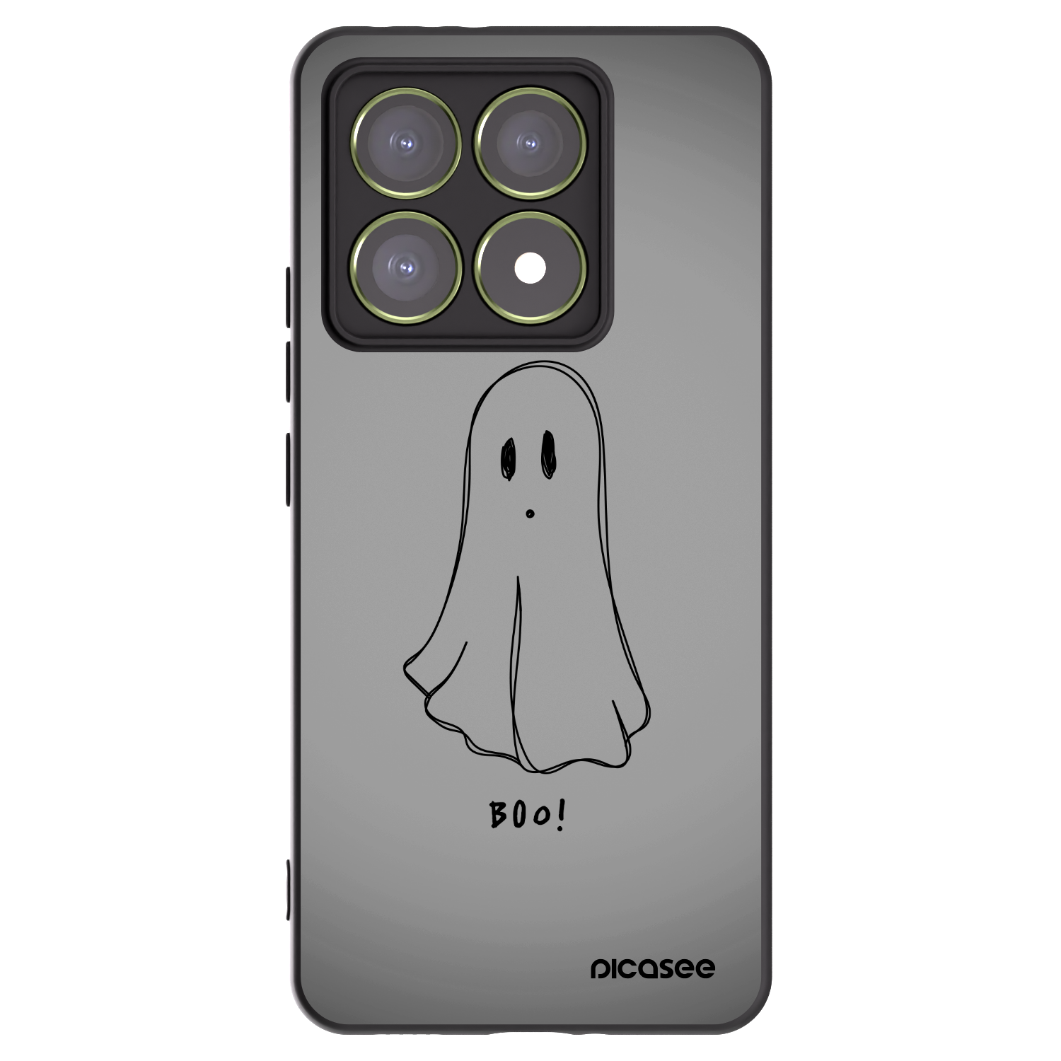 Picasee silikonski črni ovitek za Xiaomi 14T - Ghost