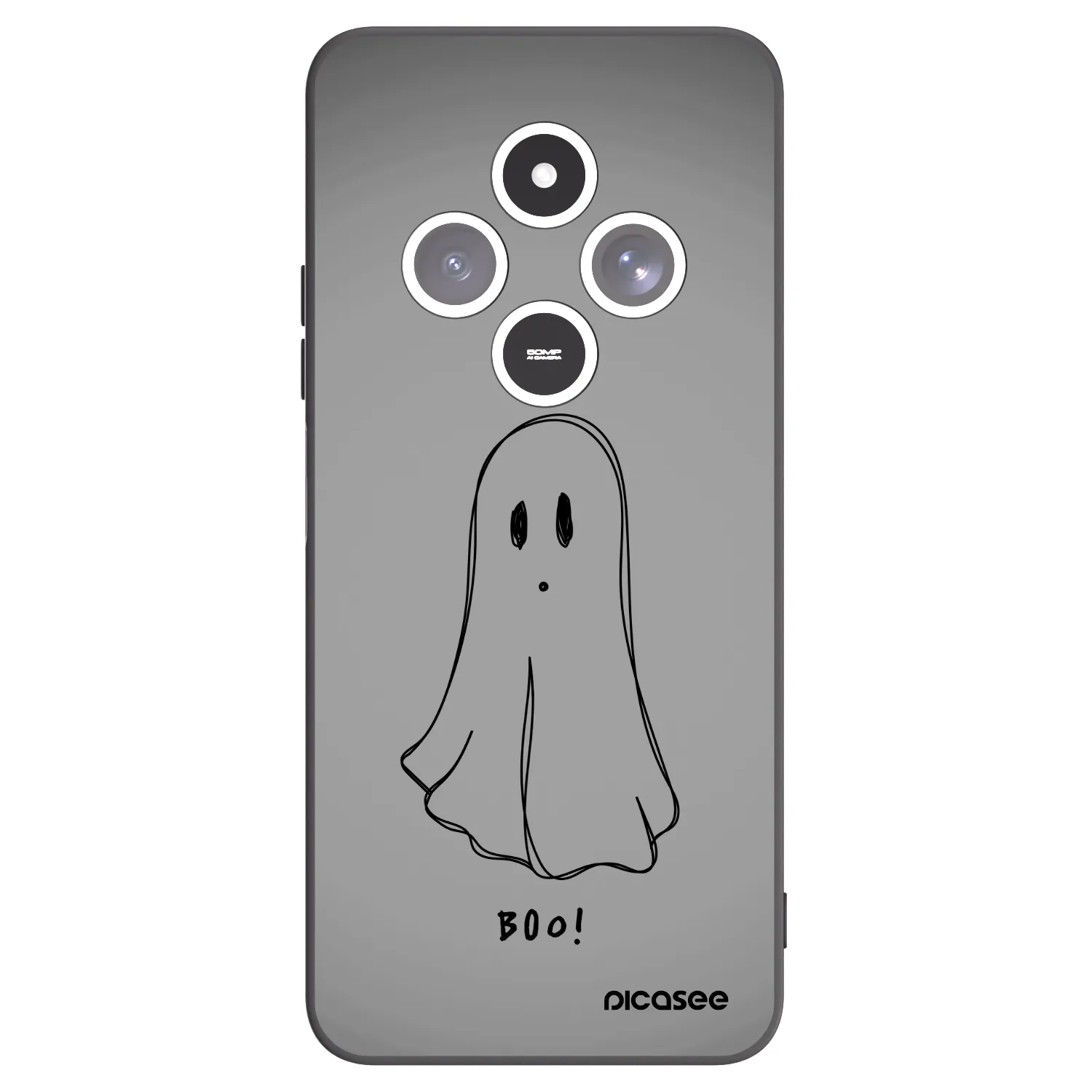 Picasee silikonski črni ovitek za Xiaomi Redmi 14C - Ghost