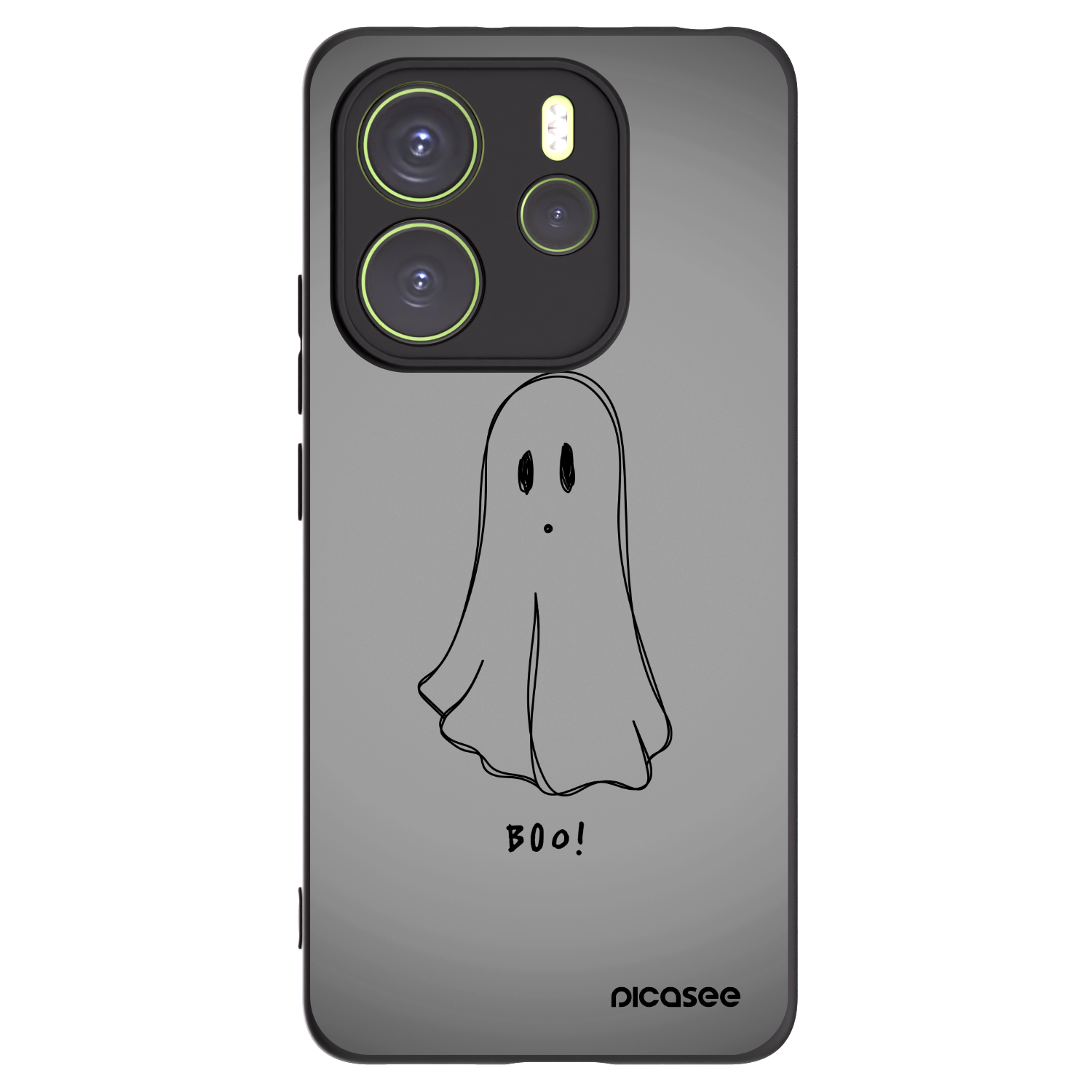Picasee silikonski črni ovitek za Xiaomi Redmi Note 14 4G - Ghost