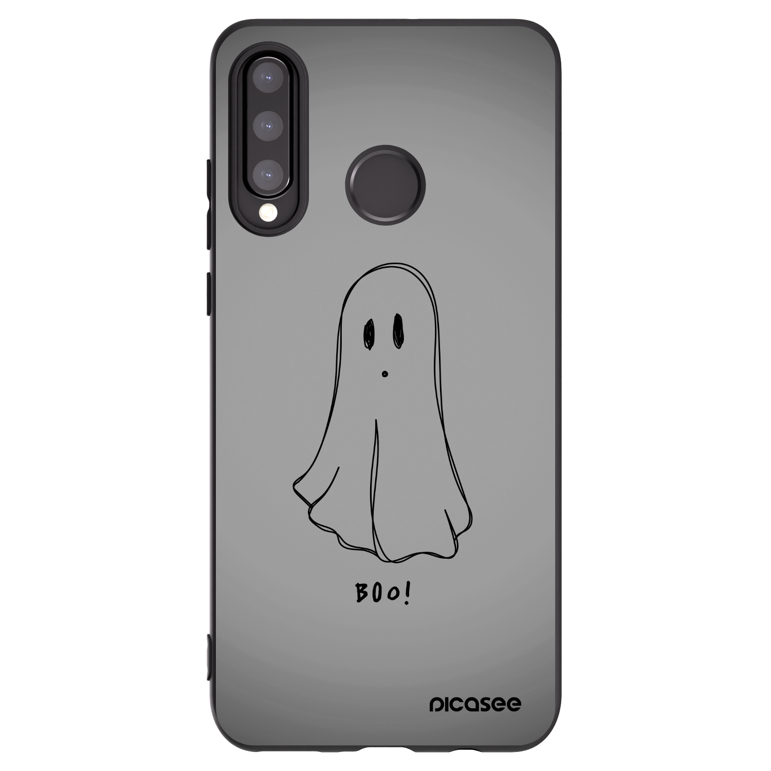 Picasee silikonski črni ovitek za Huawei P30 Lite - Ghost