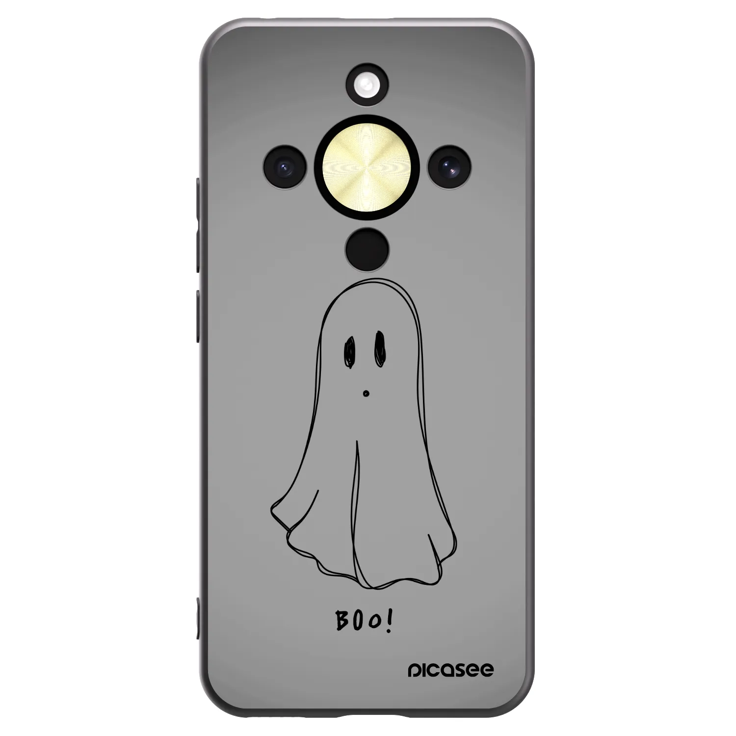 Picasee silikonski črni ovitek za Honor Magic8 Lite 5G - Ghost