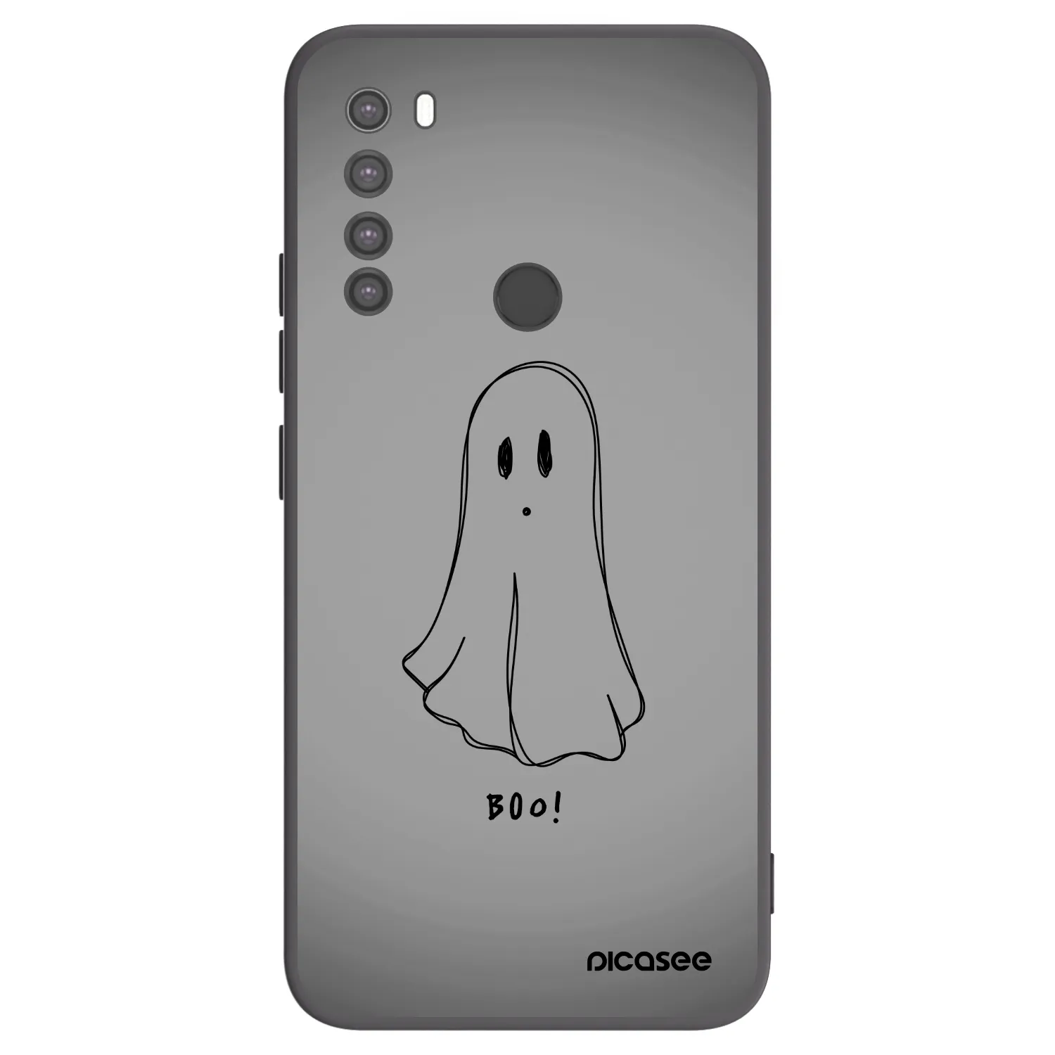 Picasee silikonski črni ovitek za Xiaomi Redmi Note 8 - Ghost
