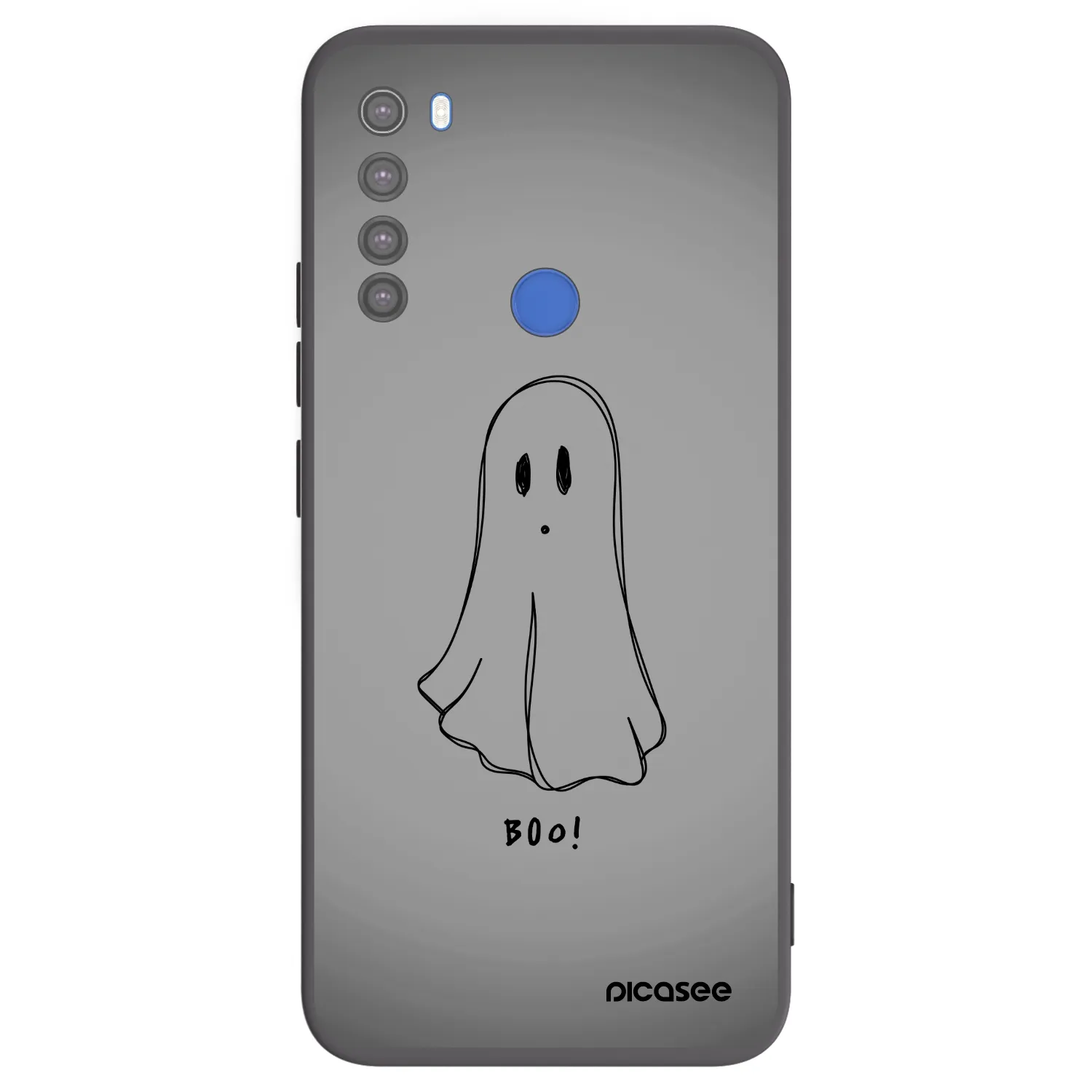 Picasee silikonski črni ovitek za Xiaomi Redmi Note 8T - Ghost