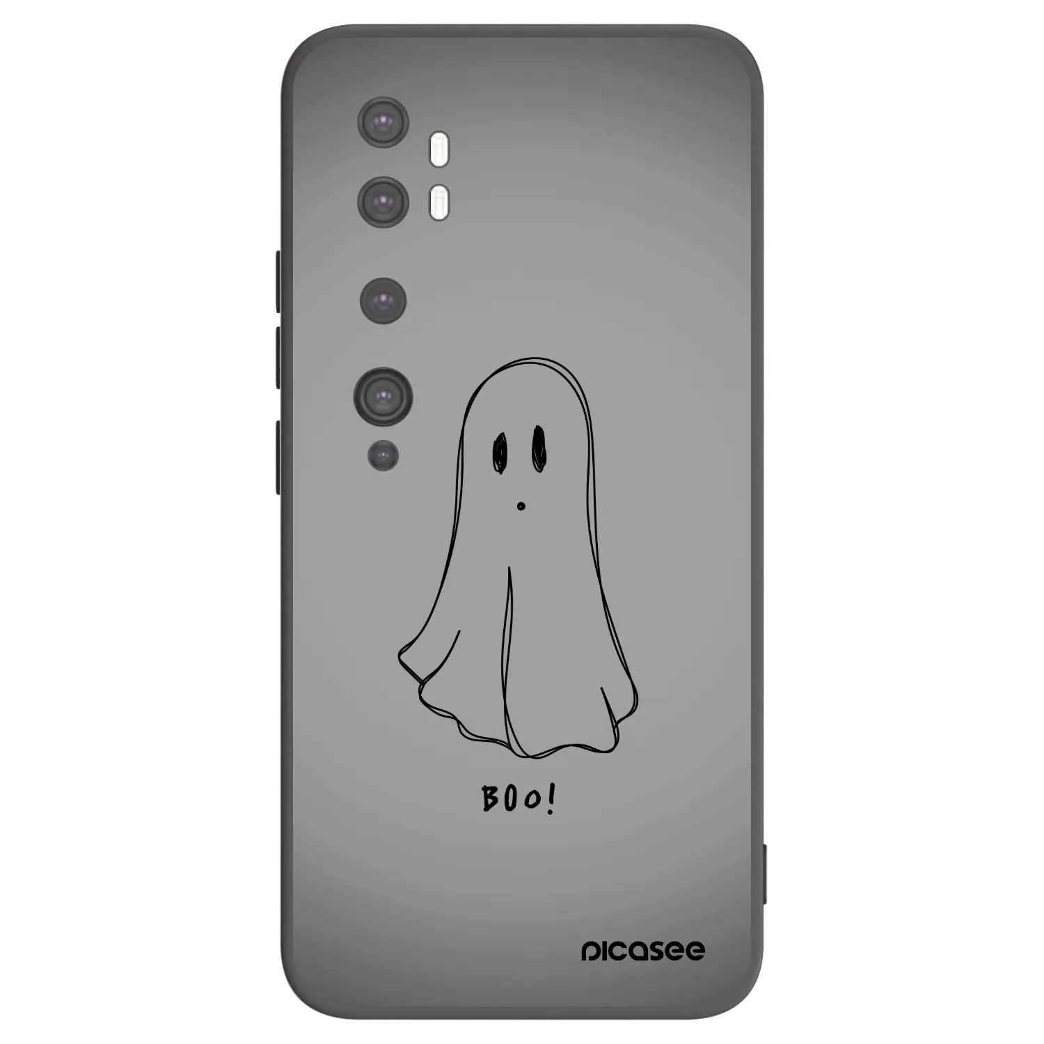 Picasee silikonski črni ovitek za Xiaomi Mi Note 10 (Pro) - Ghost