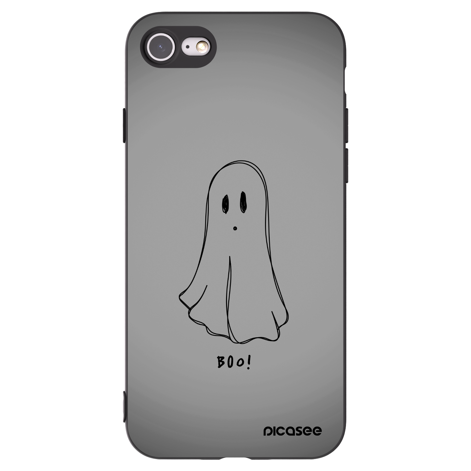 Picasee silikonski črni ovitek za Apple iPhone SE 2020 - Ghost
