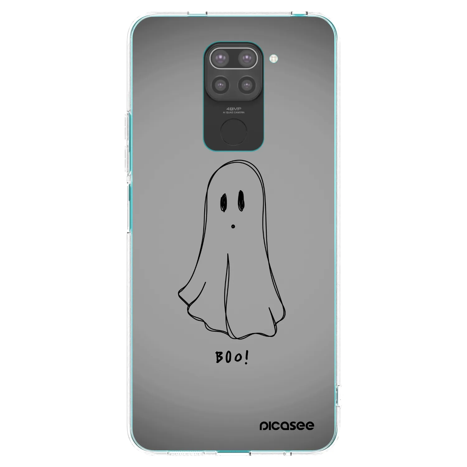 Picasee silikonski črni ovitek za Xiaomi Redmi Note 9 - Ghost