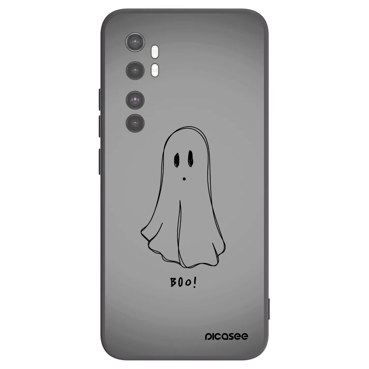 Picasee silikonski črni ovitek za Xiaomi Mi Note 10 Lite - Ghost