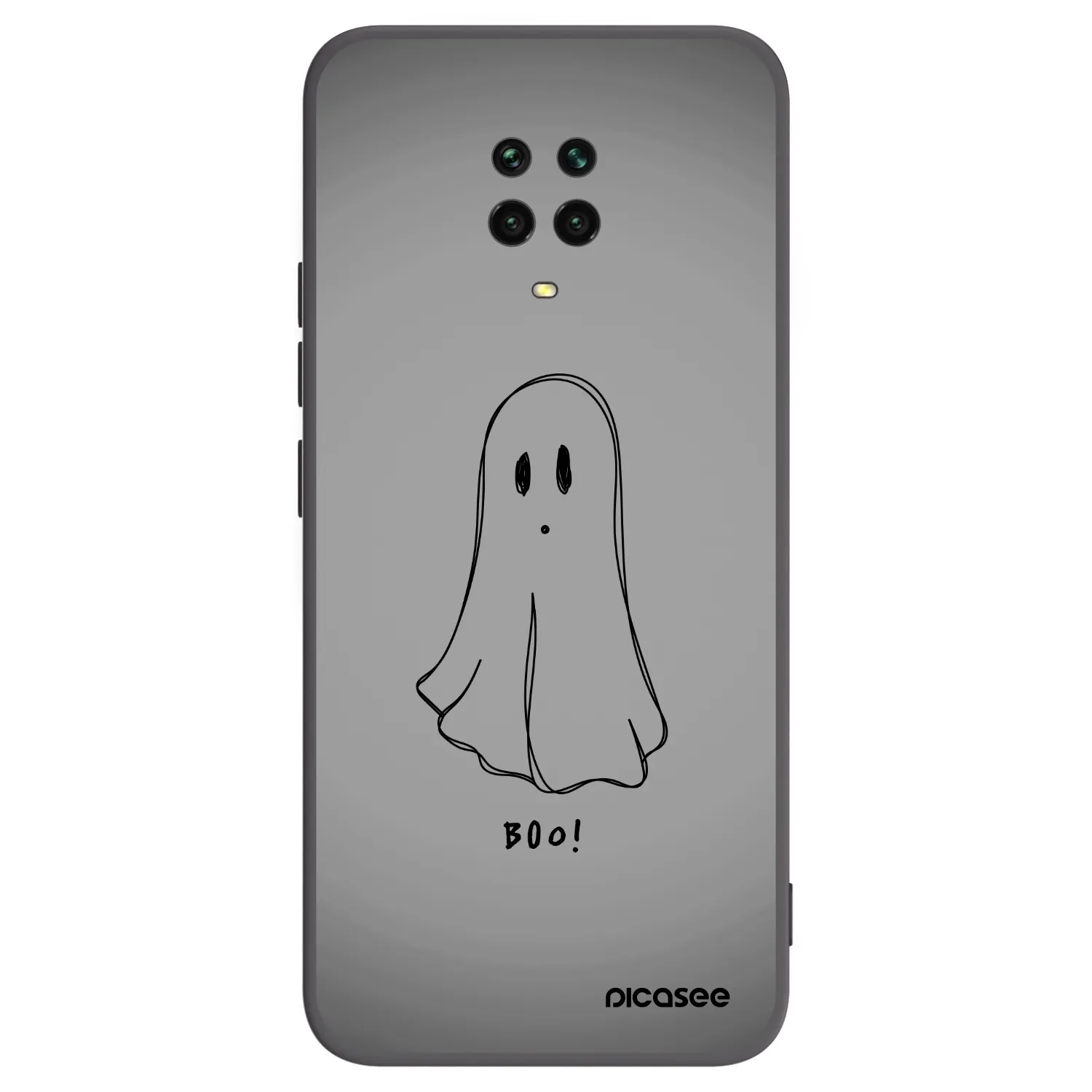 Picasee silikonski črni ovitek za Xiaomi Redmi Note 9S - Ghost