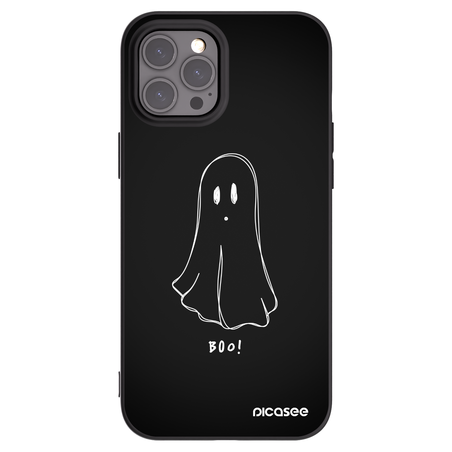 Picasee silikonski črni ovitek za Apple iPhone 12 Pro Max - Ghost 2